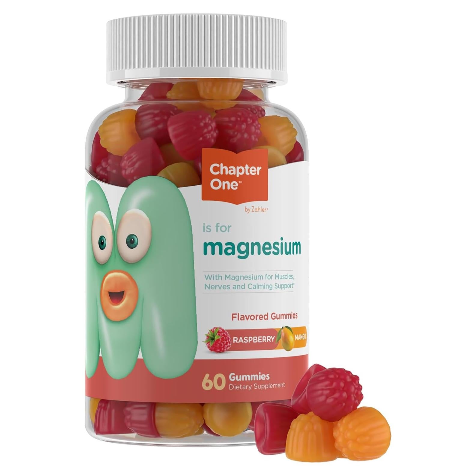 Gominolas de Magnesio Chapter One Zahler 60 Unidades Sabor Frambuesa Mango