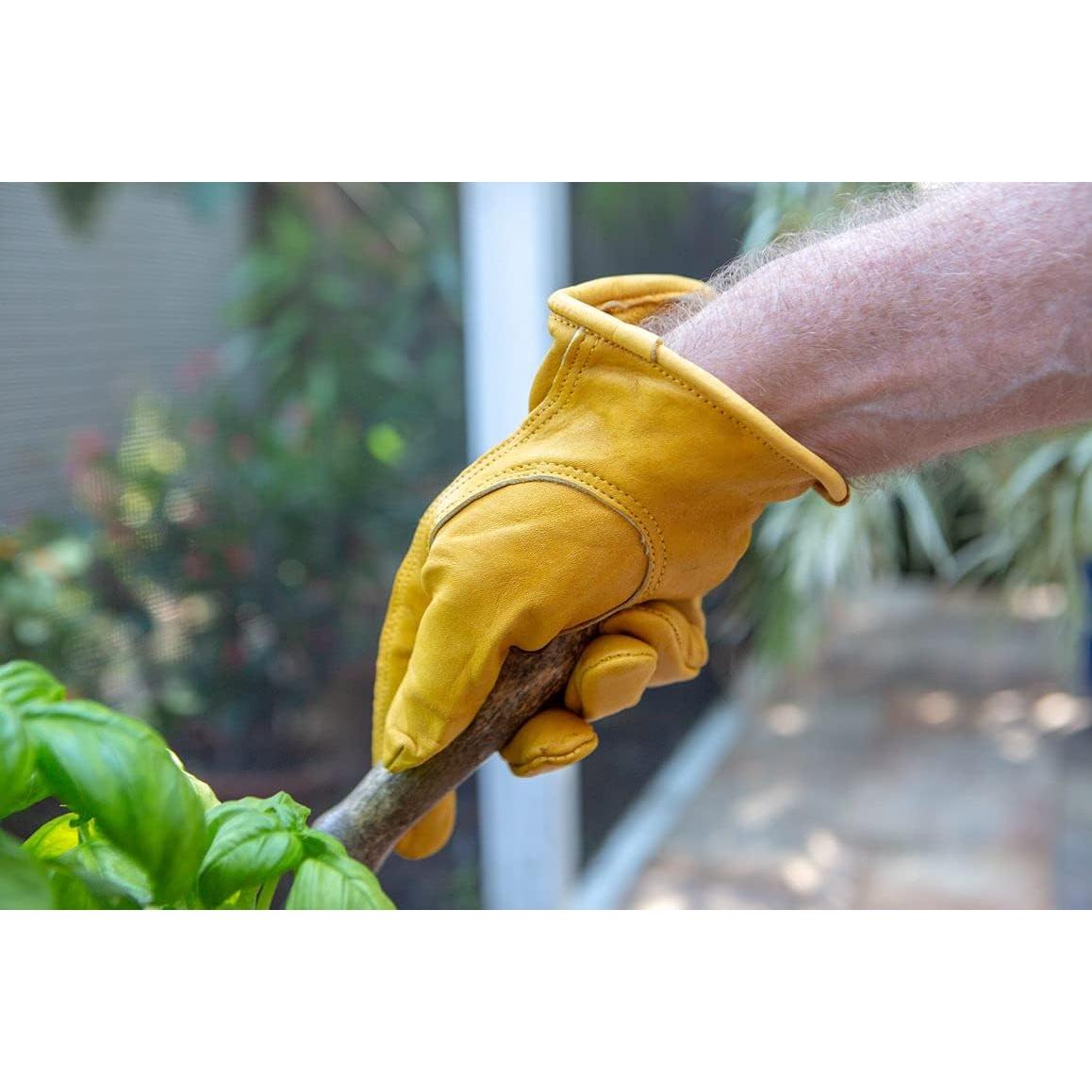 Guantes de Trabajo G & F de Cuero Vacuno Reforzados - Paquete de 3