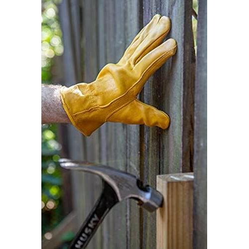 Guantes de Trabajo G & F de Cuero Vacuno Reforzados - Paquete de 3