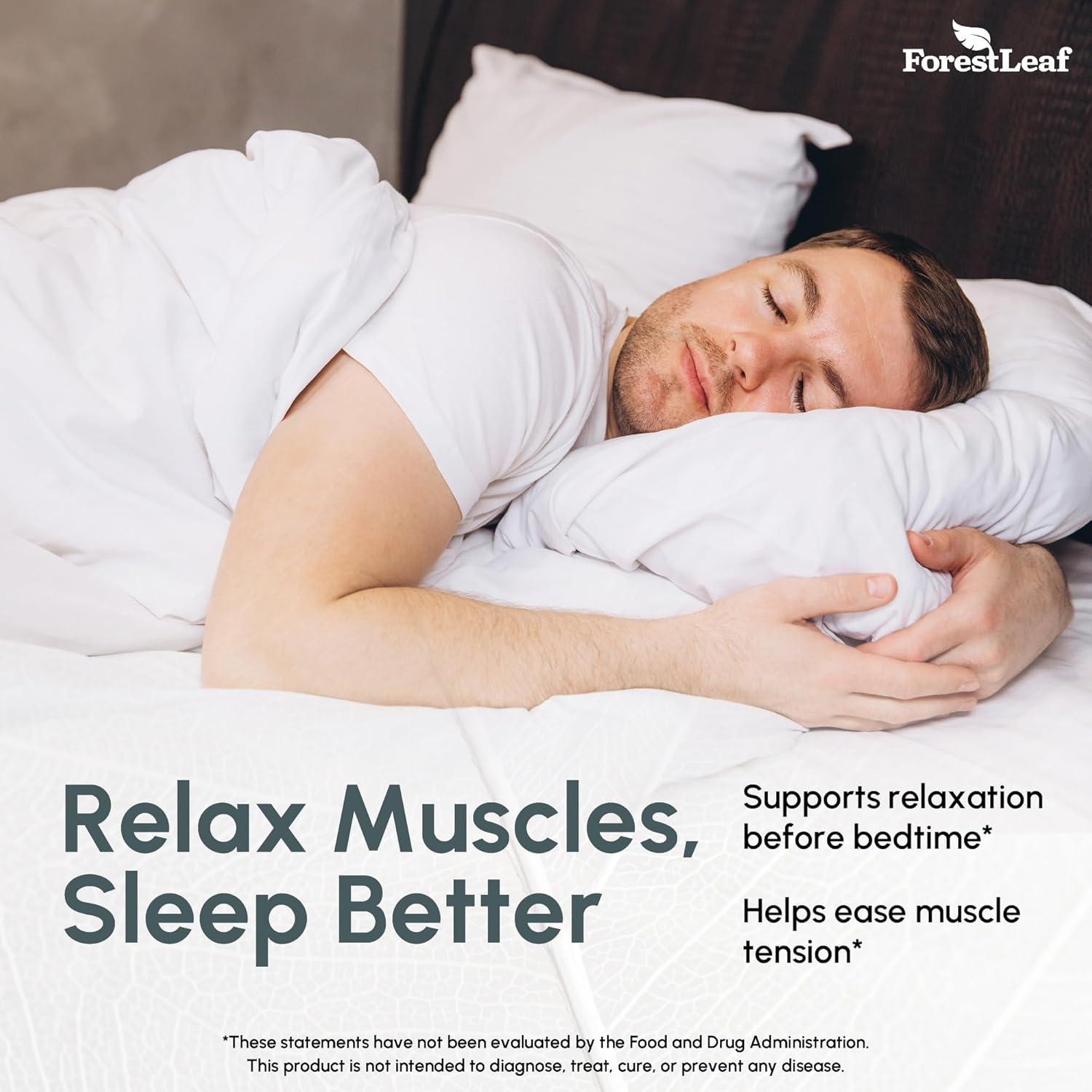 Glicinato de Magnesio 400mg ForestLeaf - 180 Cápsulas Alta Absorción