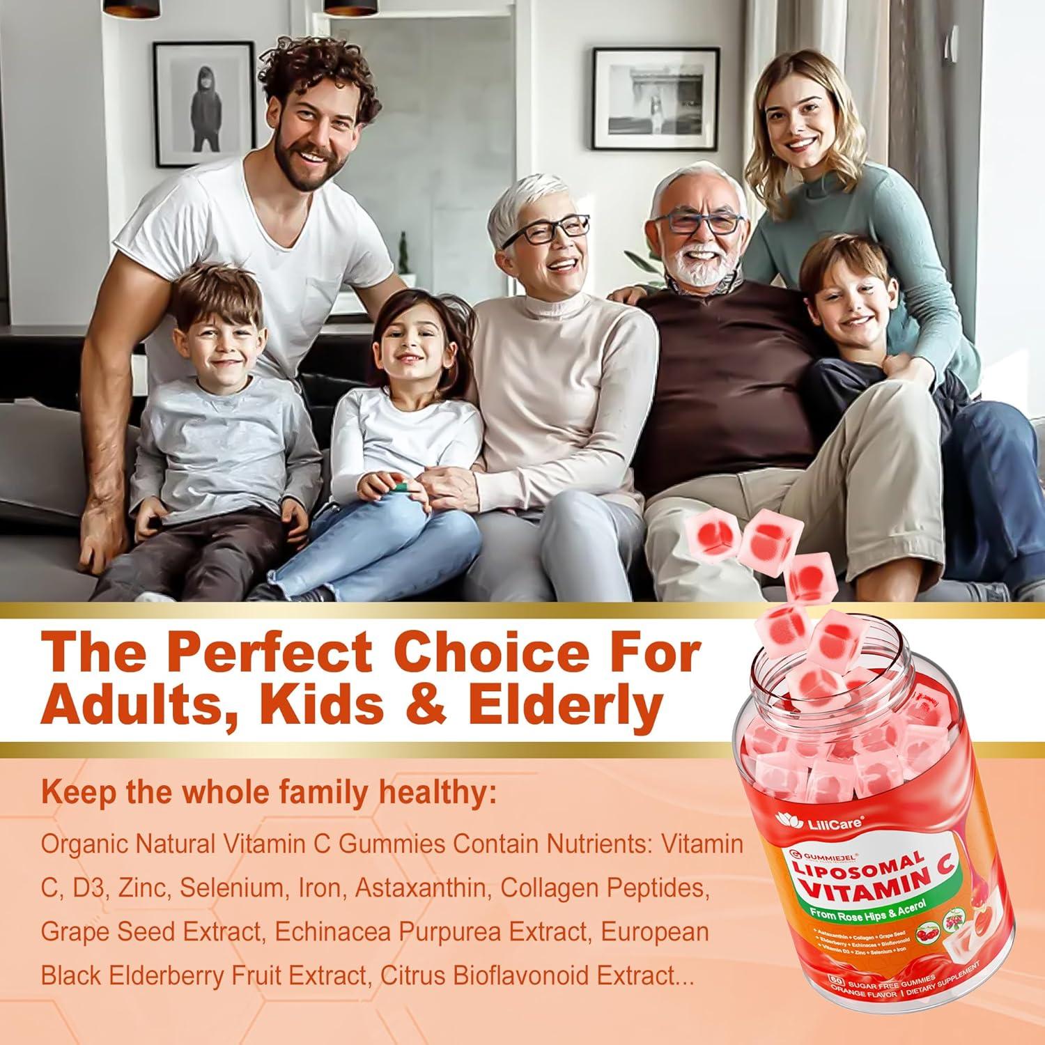 Gomitas de Vitamina C Liposomal LILICARE 1000mg Sin Azúcar