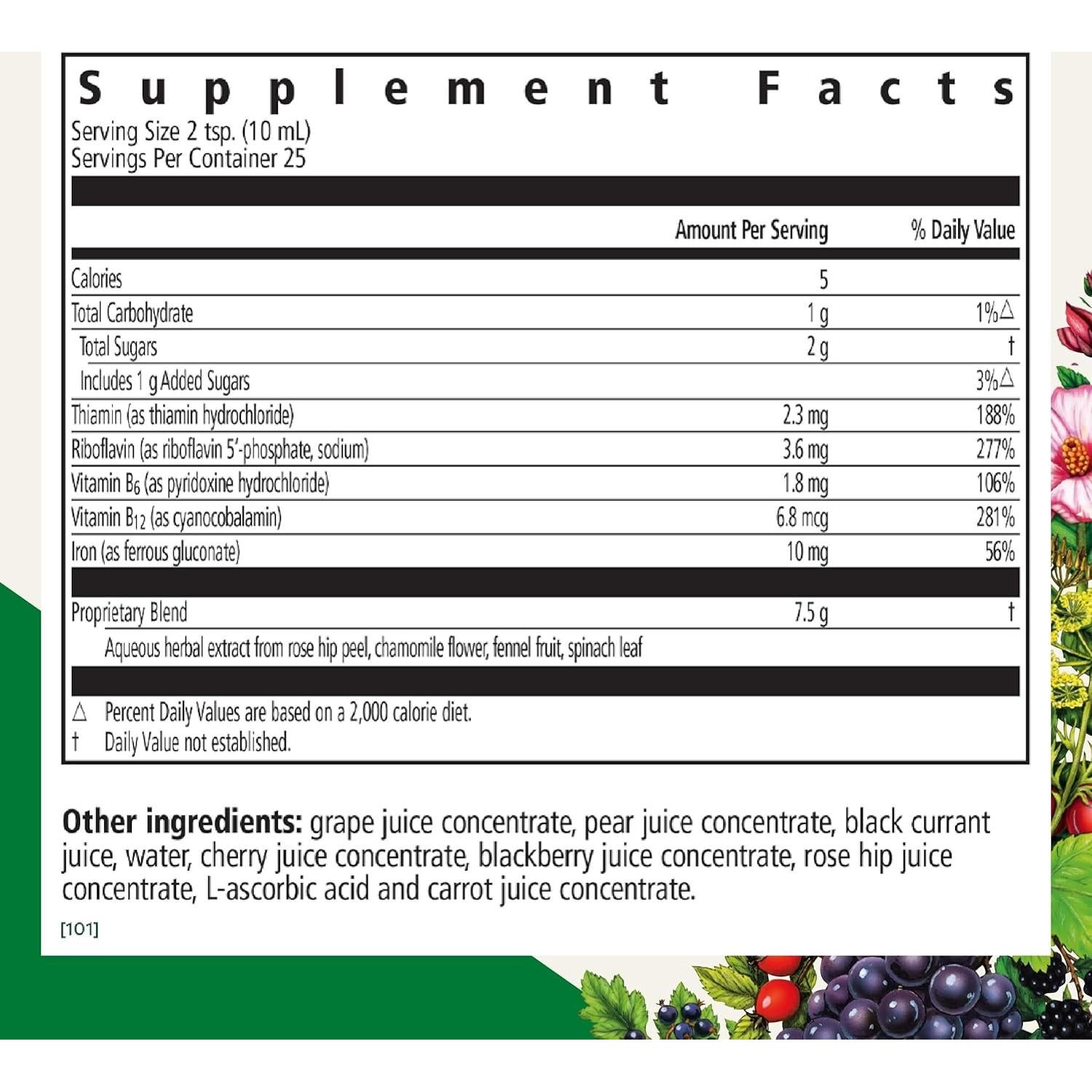 Floradix Floravital Suplemento Líquido de Hierro 250 ml