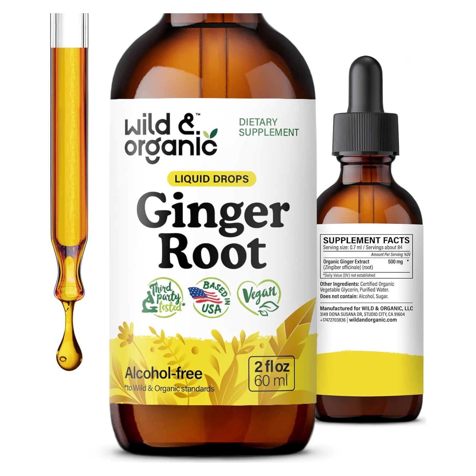 Extracto de Jengibre Silvestre Orgánico 59 ml - Suplemento Digestivo