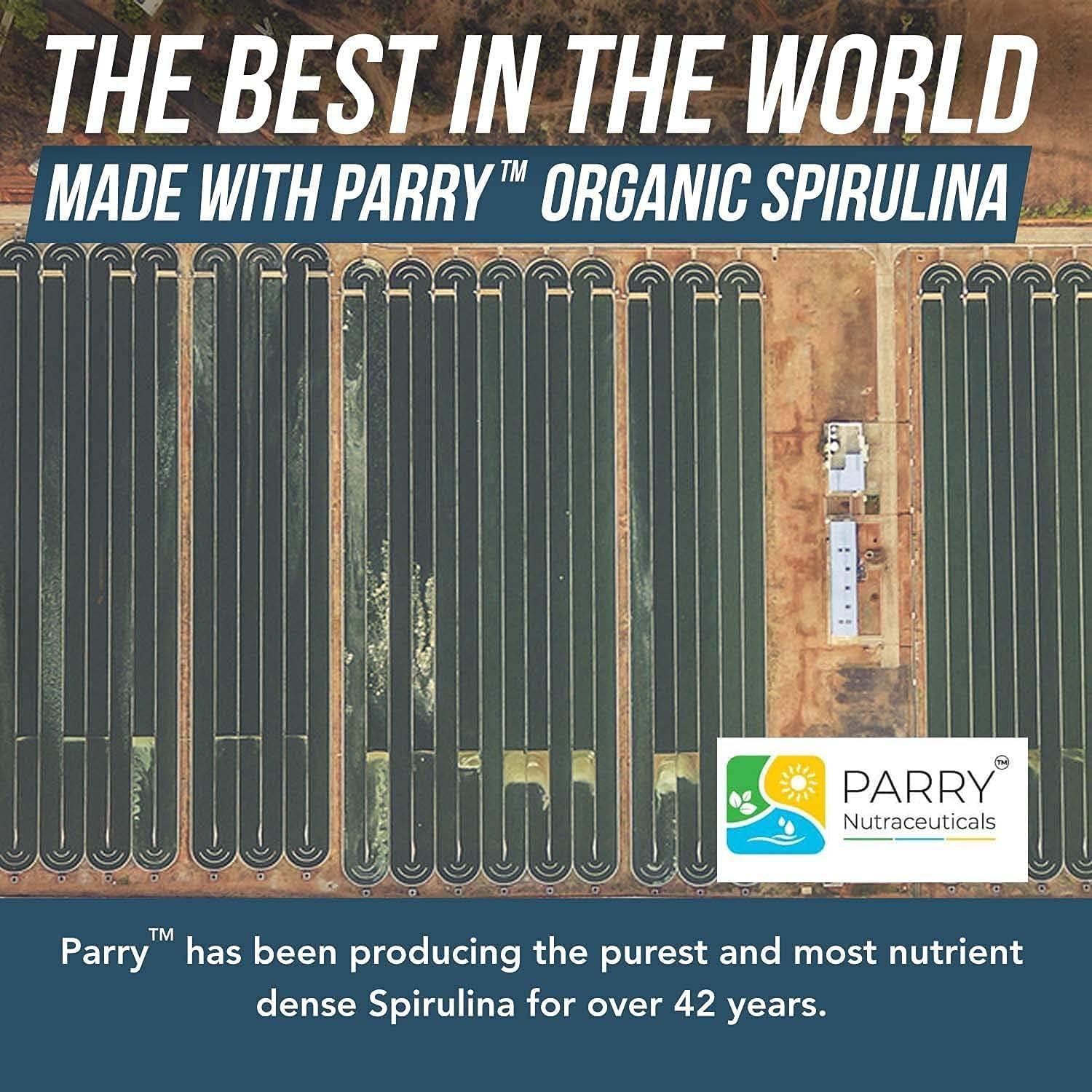 Tabletas de Espirulina Orgánica Parry 360 Tabletas - Alta Densidad Nutricional