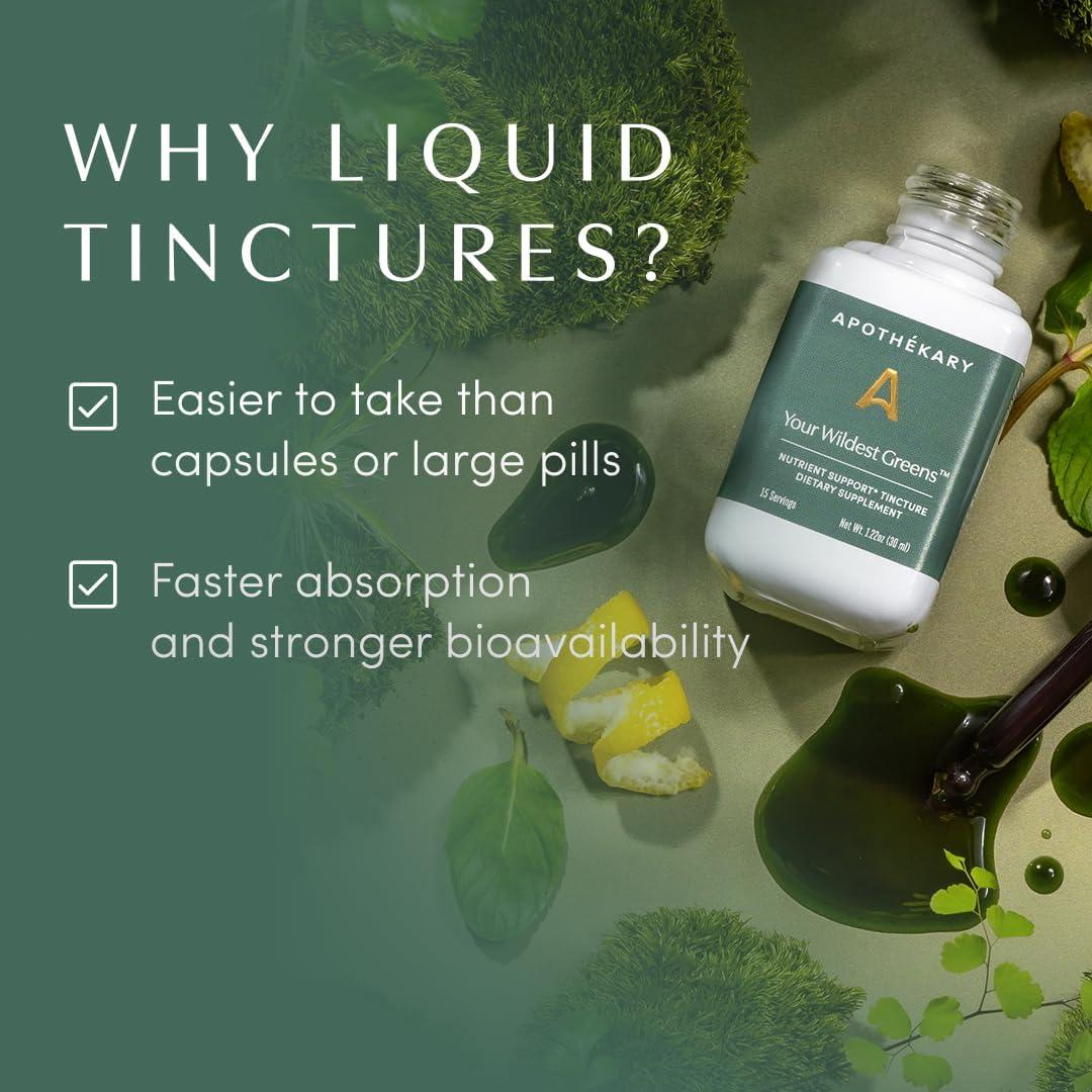 Gotas Líquidas Herbales Apothékary 34.5g - Suplemento Verde