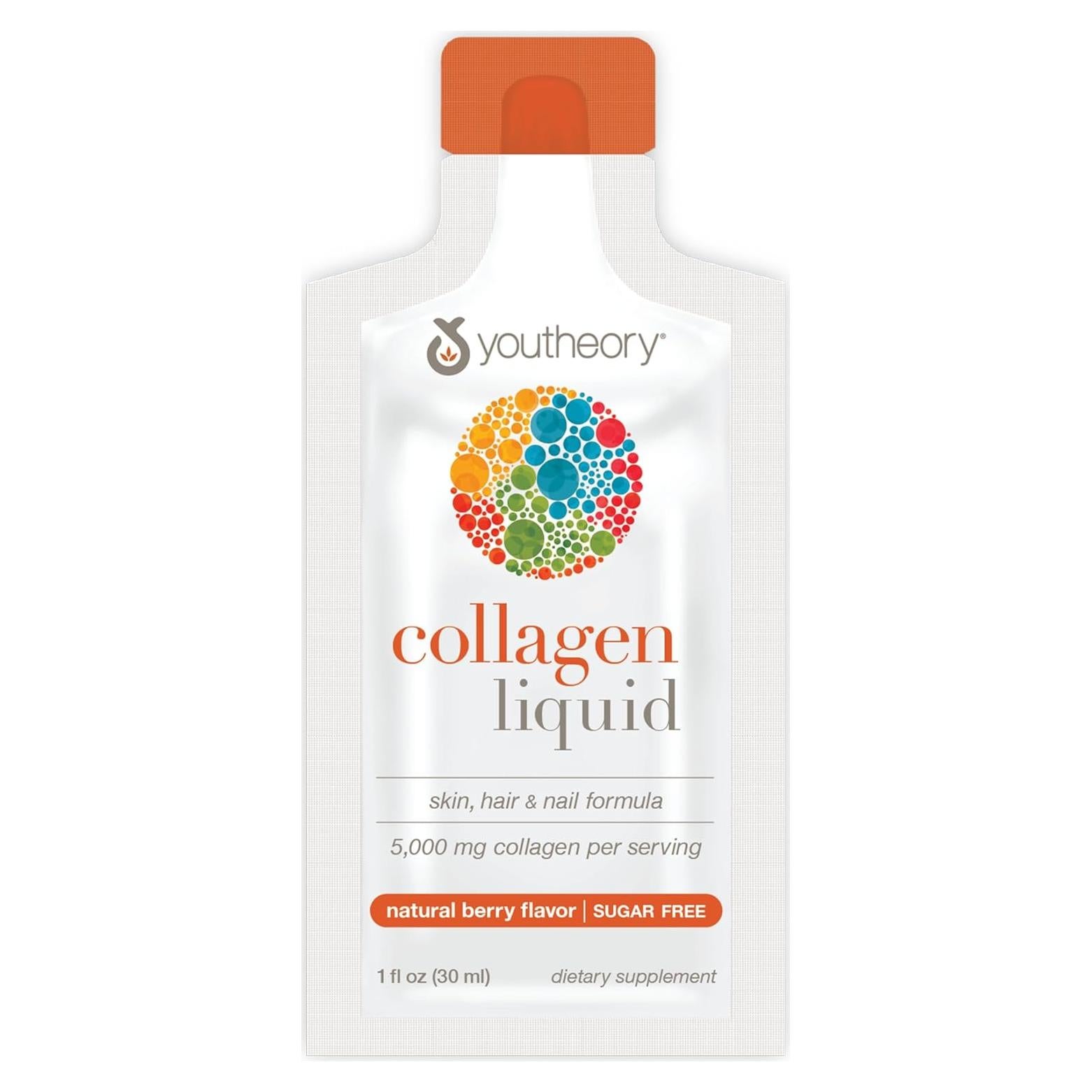 Youtheory Colágeno Líquido 5000 mg - Sabor Baya - 12 Porciones