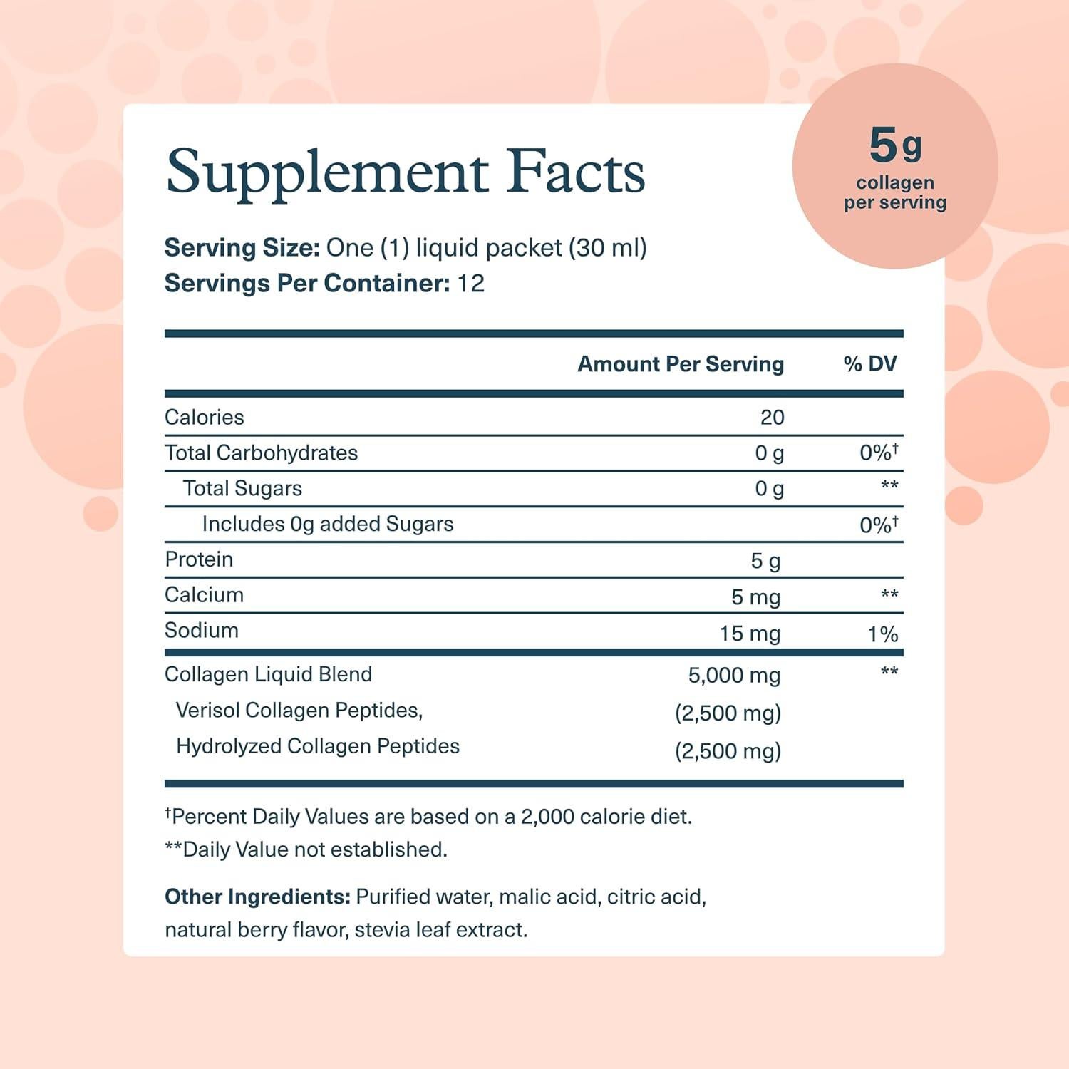 Youtheory Colágeno Líquido 5000 mg - Sabor Baya - 12 Porciones