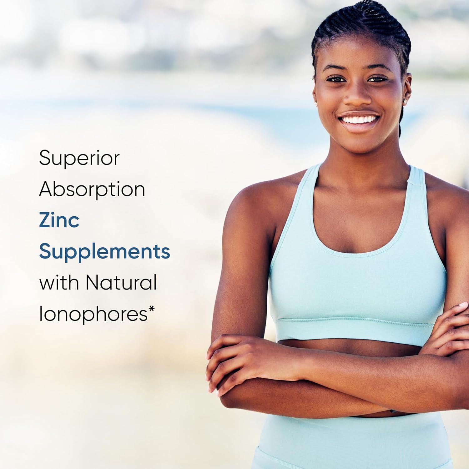 Suplemento de Zinc Sandhu 800mg con Ionóforos y Quercetina 60 Cápsulas
