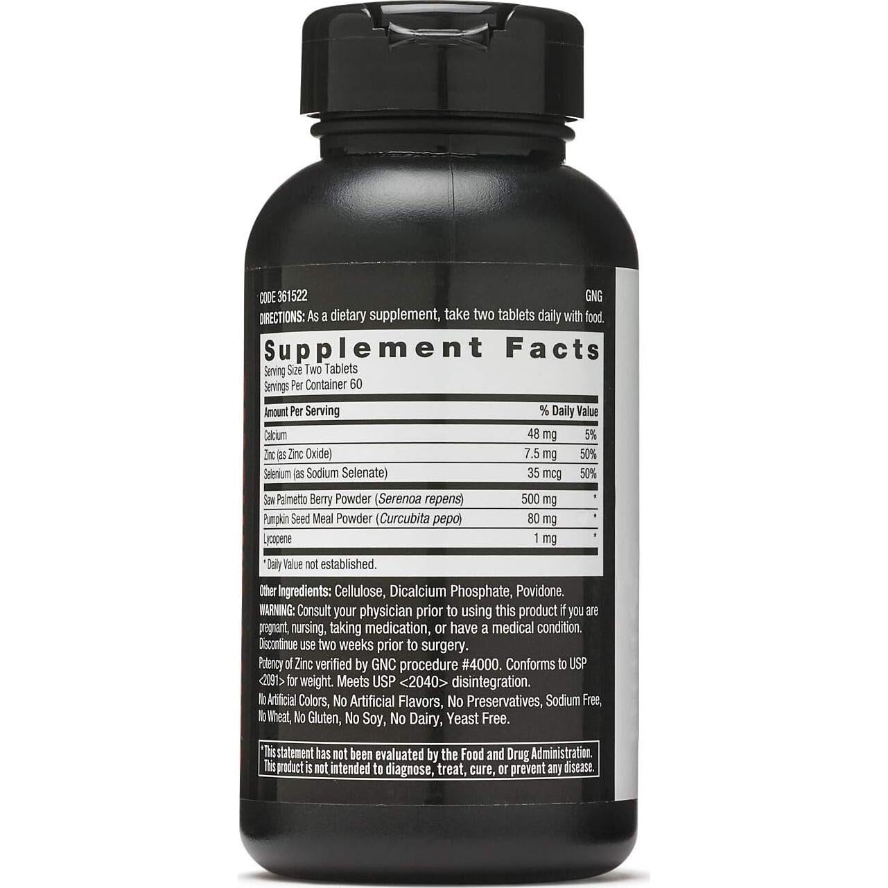 Fórmula de Saw Palmetto GNC para Hombres 120 Tabletas
