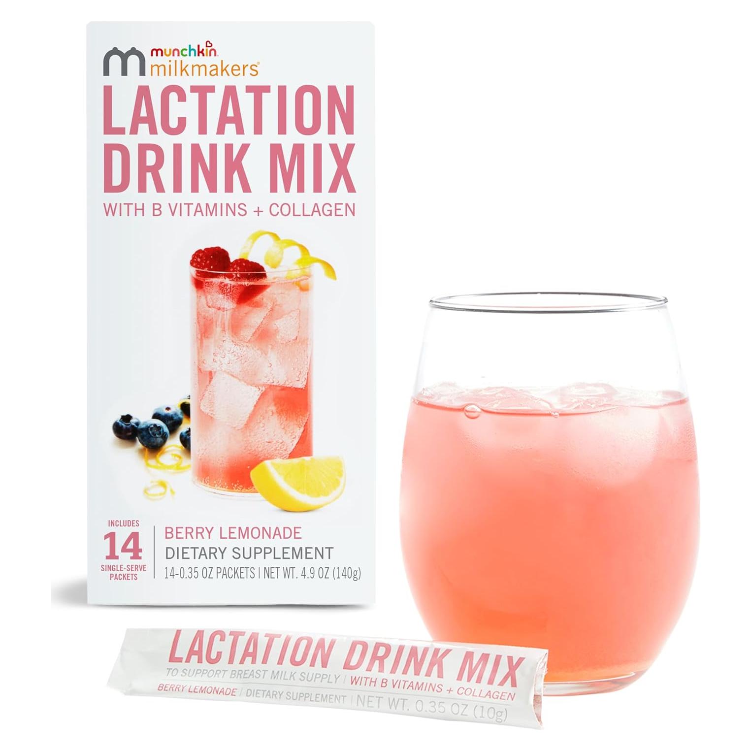 Suplemento de Bebida para Lactancia Munchkin 14 Paquetes Sabor Frutos Rojos