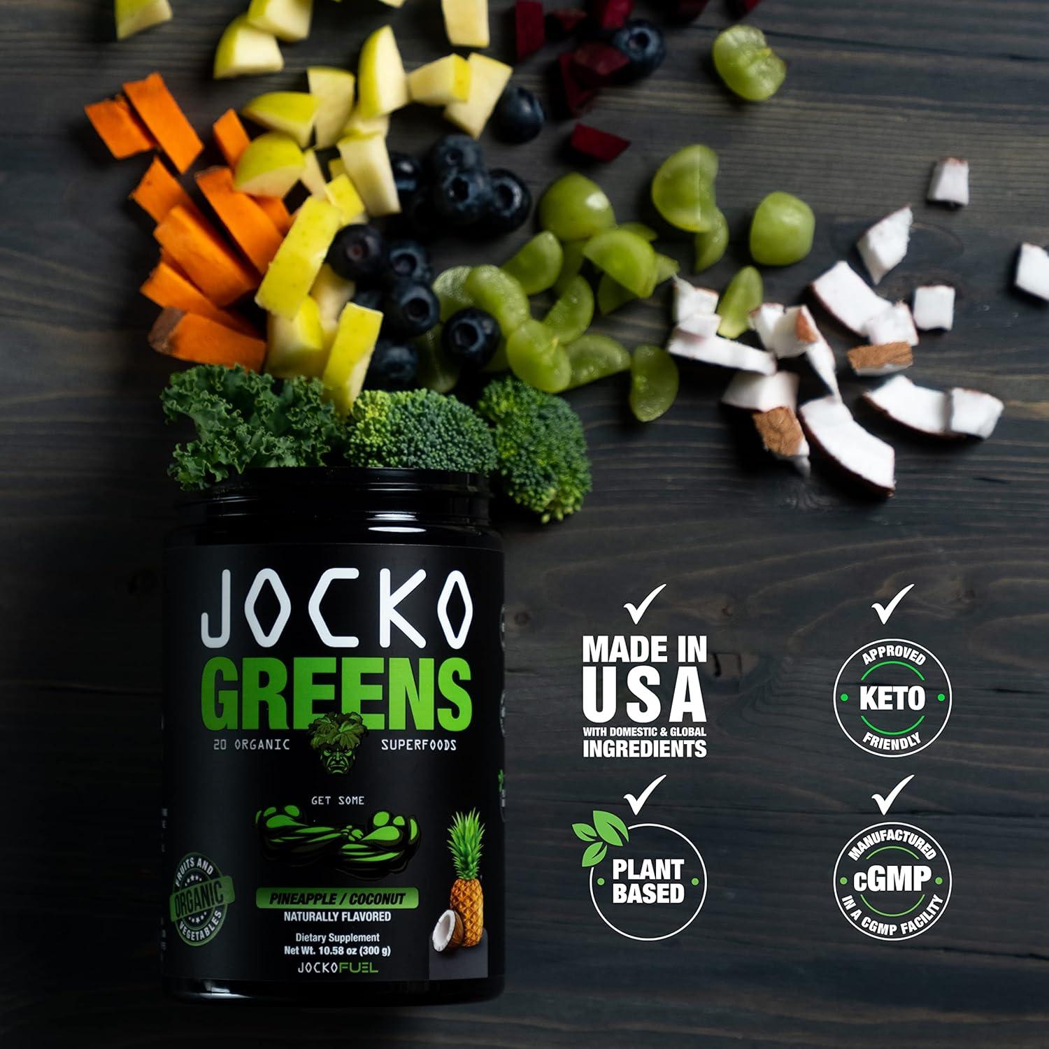 Jocko Fuel Polvo de Verduras Orgánicas 30 Porciones Sabor Piña