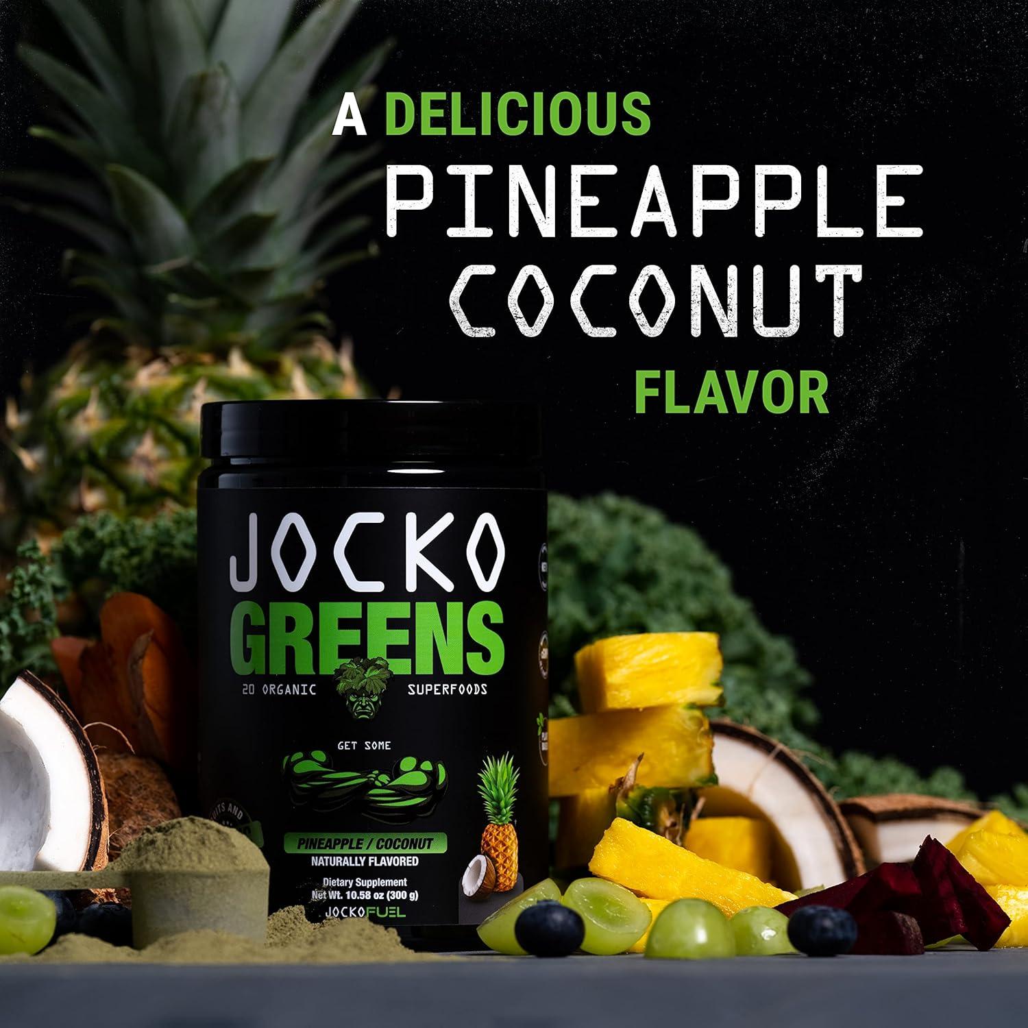 Jocko Fuel Polvo de Verduras Orgánicas 30 Porciones Sabor Piña