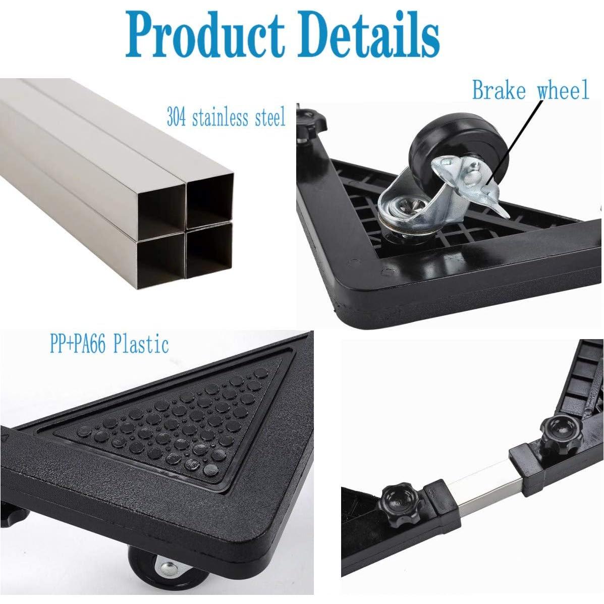 Base Móvil Ajustable VIMI para Lavadora 16-22 cm con Ruedas