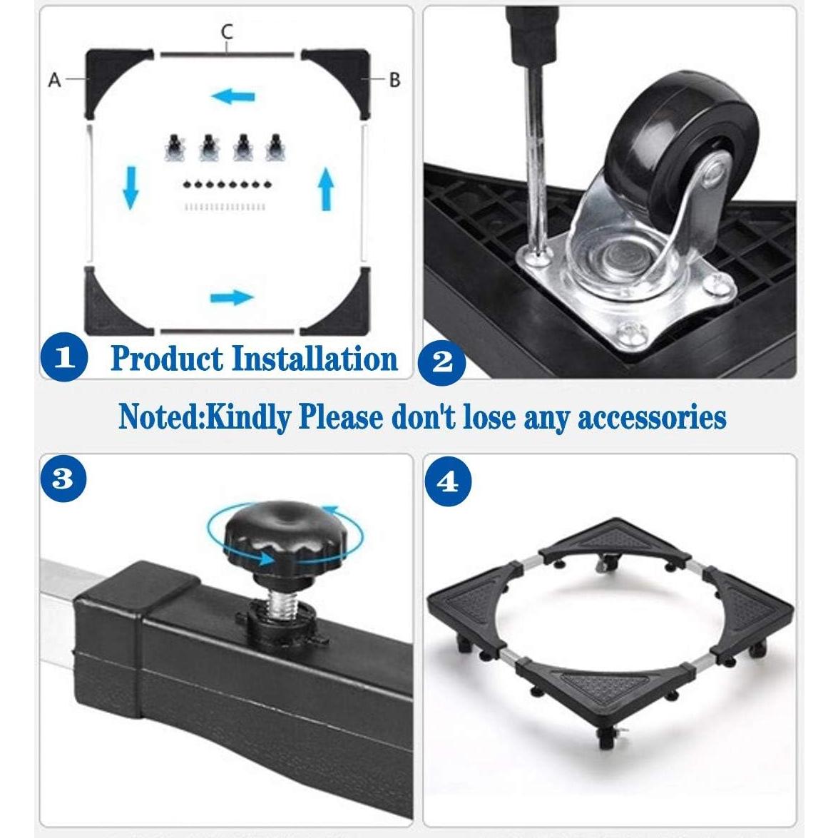 Base Móvil Ajustable VIMI para Lavadora 16-22 cm con Ruedas