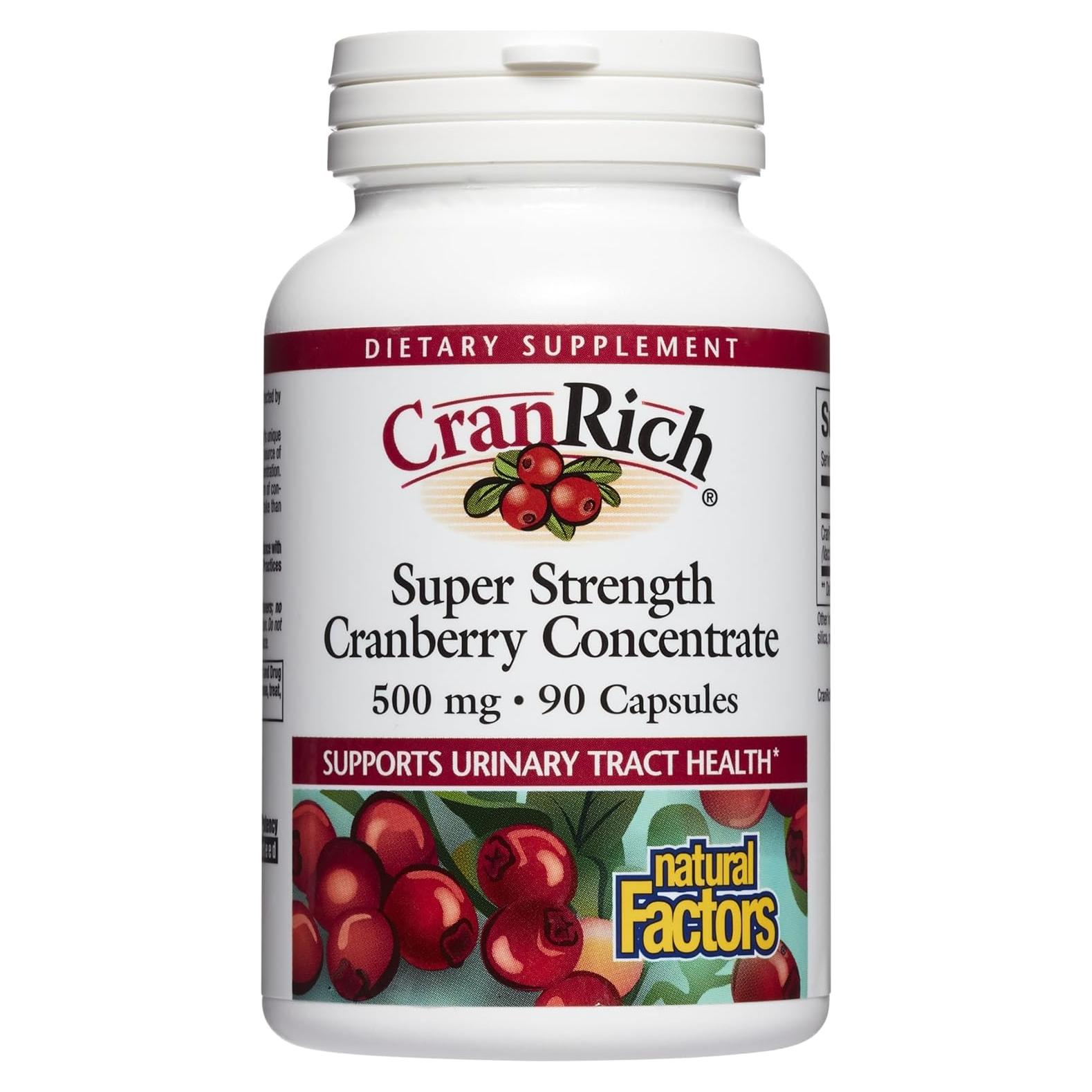 CranRich Natural Factors 90 Cápsulas Antioxidantes Arándano