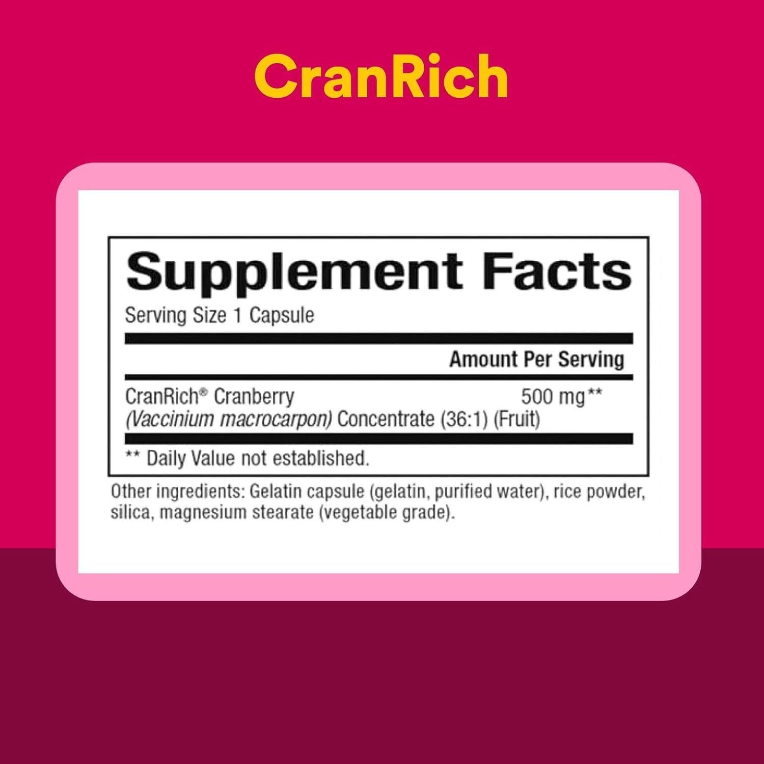 CranRich Natural Factors 90 Cápsulas Antioxidantes Arándano