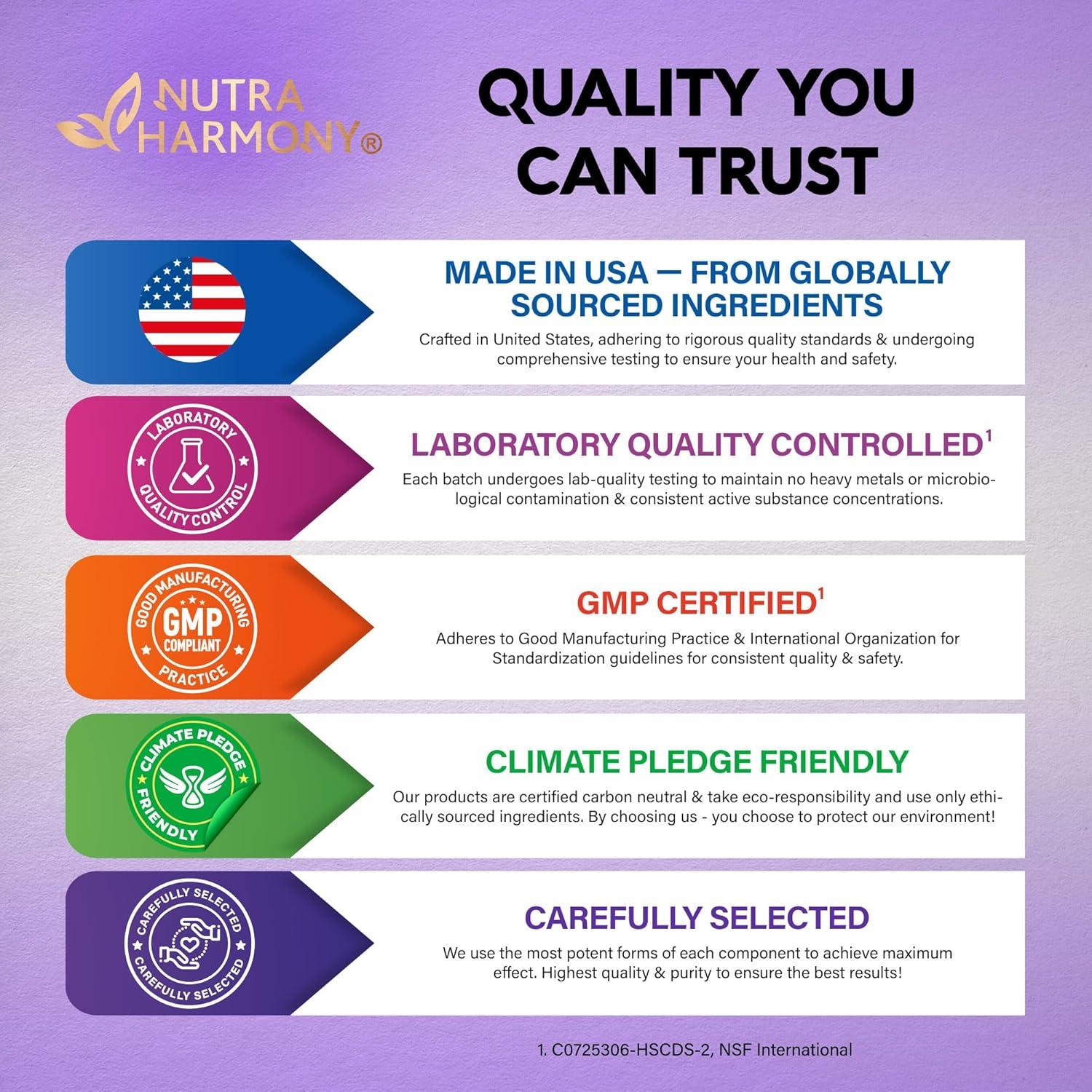 Suplemento de Azafrán Nutra Harmony 90 Cápsulas Veganas 88.5 mg
