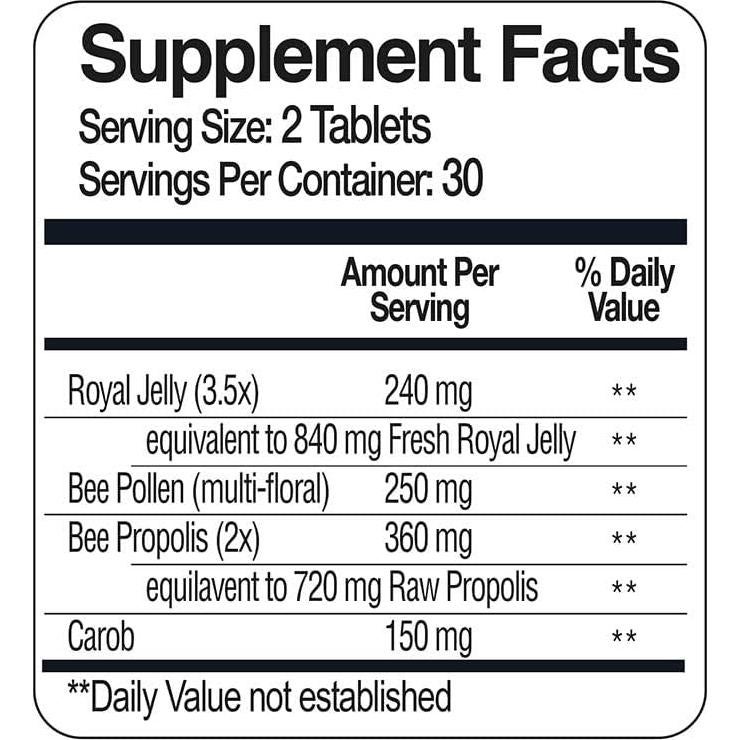 Tabletas de Jalea Real Bee and You 60ct - Superalimento Natural