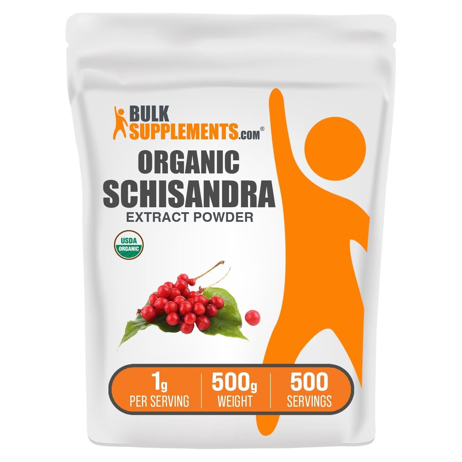 Extracto de Schisandra Orgánico en Polvo BulkSupplements 500g