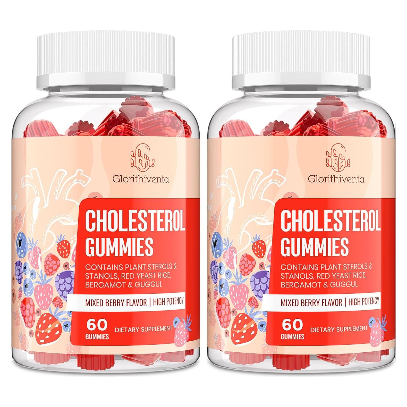 Suplemento de Colesterol Glorithiventa 120 Gomas Frutas Mixtas