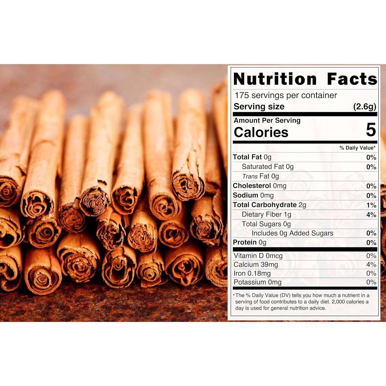 Canela de Ceilán Orgánica Viva Doria 453.59 g - 100-110 Palitos