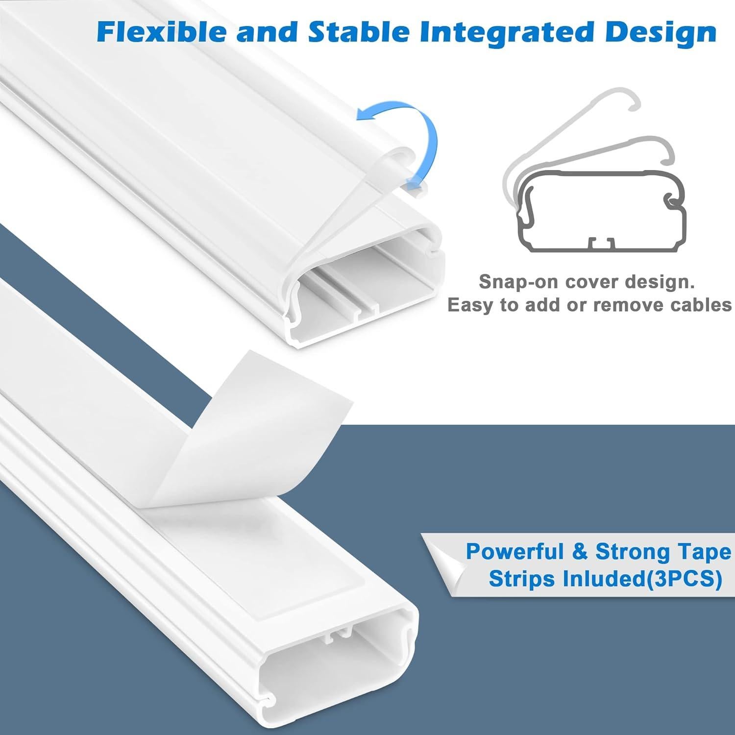Cubierta de Cables para TV YCLYC 99cm Blanco Ocultador