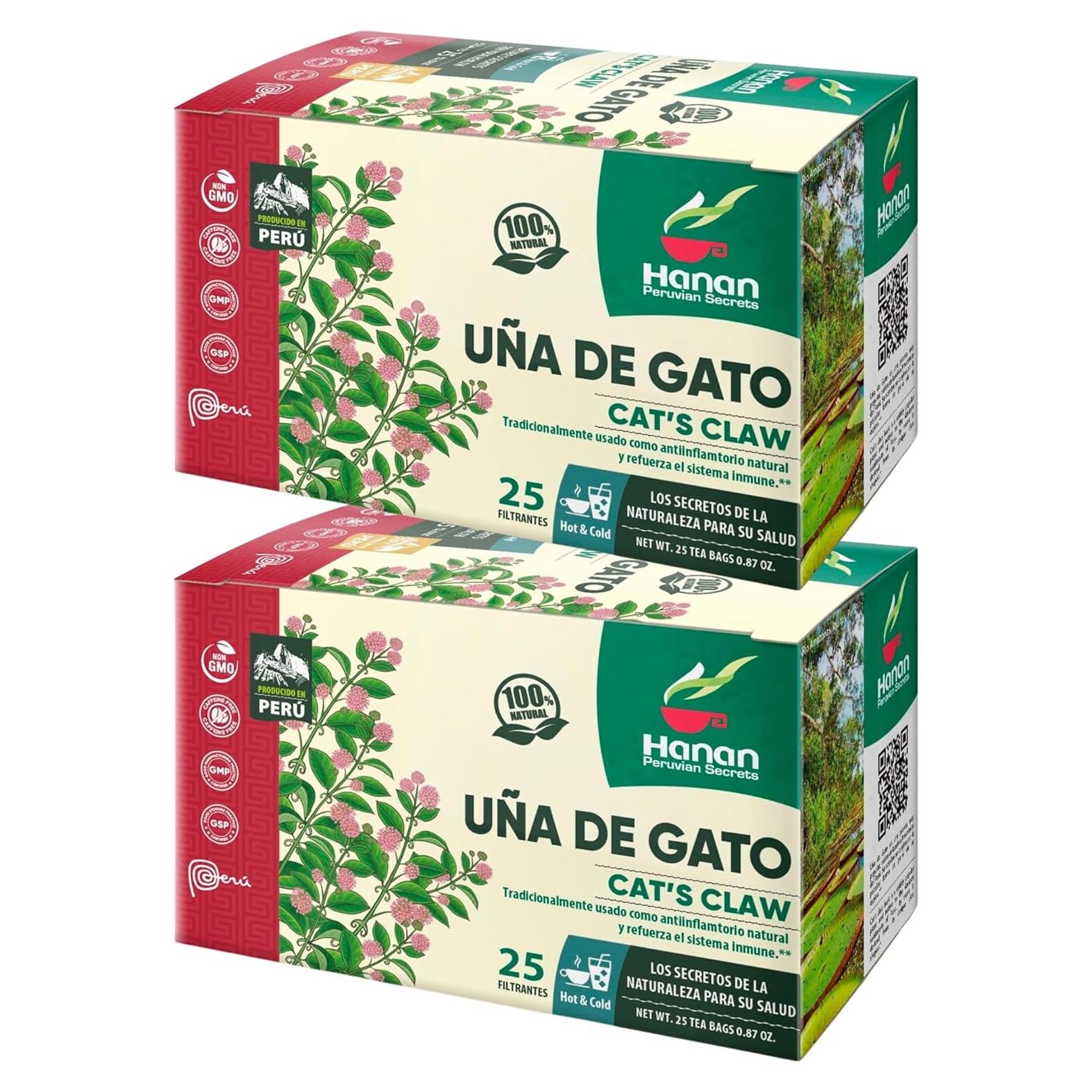 Té de Uña de Gato 50 Bolsitas Naturales Peruanos - Apoyo Inmunológico