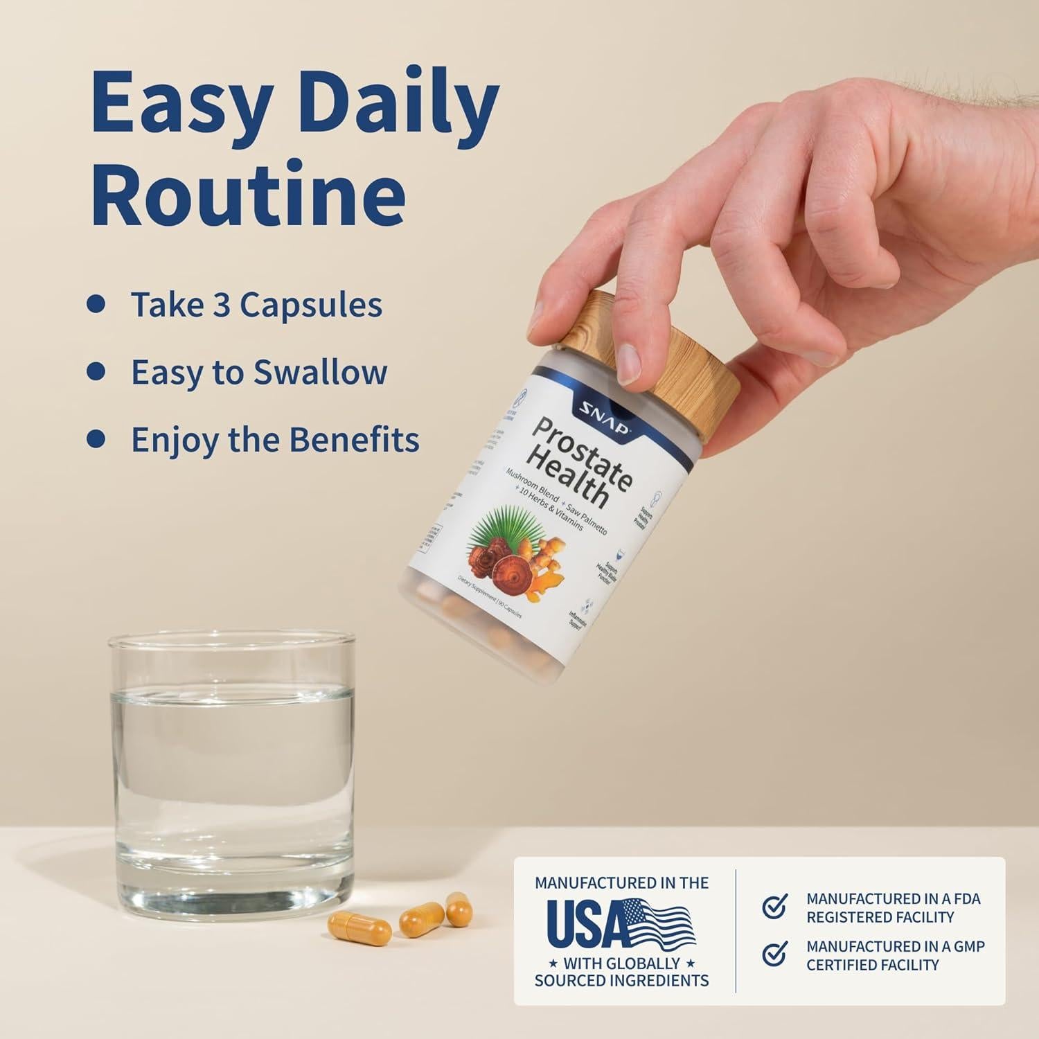 Suplemento Salud Prostática Snap Supplements 90 Cápsulas