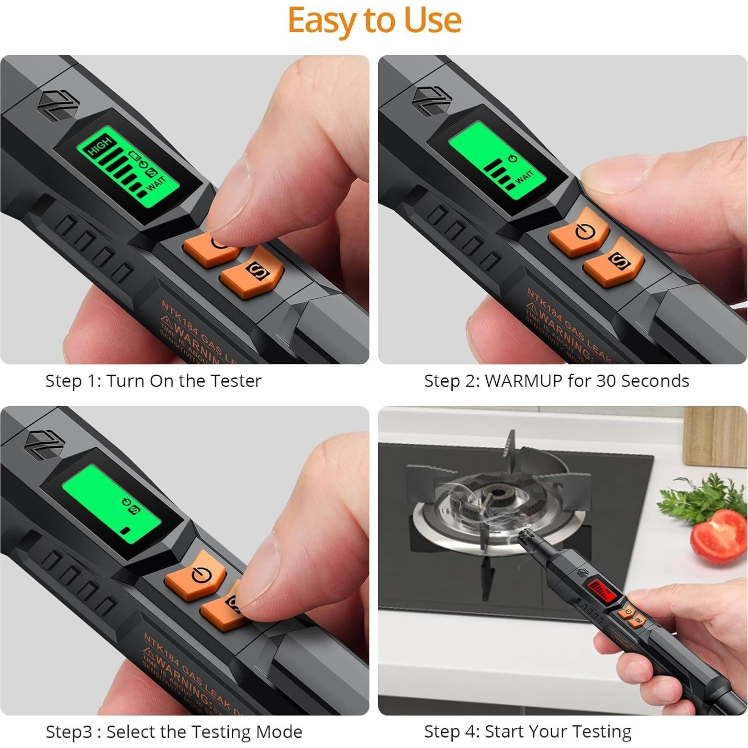 Detector de Fugas de Gas Neoteck NTK184 Portátil con Alarma