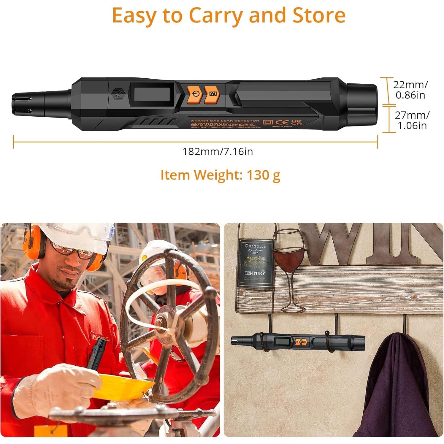 Detector de Fugas de Gas Neoteck NTK184 Portátil con Alarma