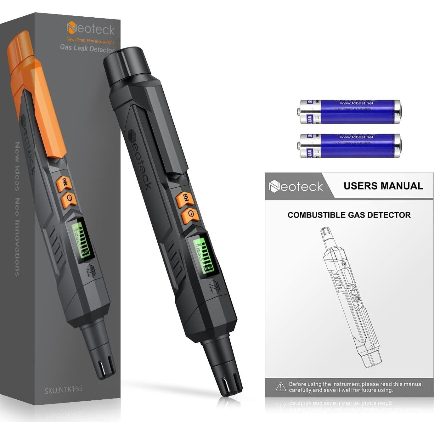 Detector de Fugas de Gas Neoteck NTK184 Portátil con Alarma