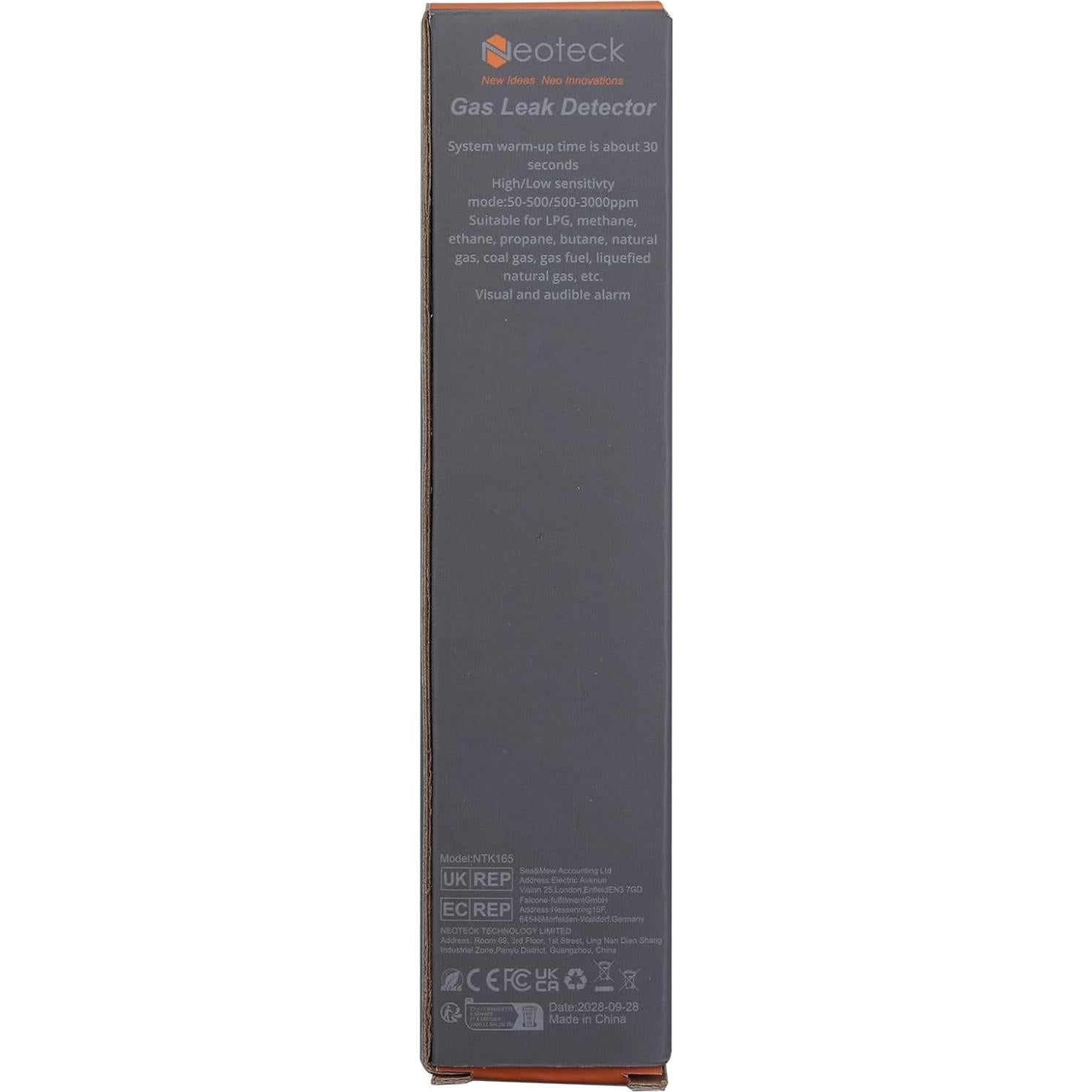 Detector de Fugas de Gas Neoteck NTK184 Portátil con Alarma