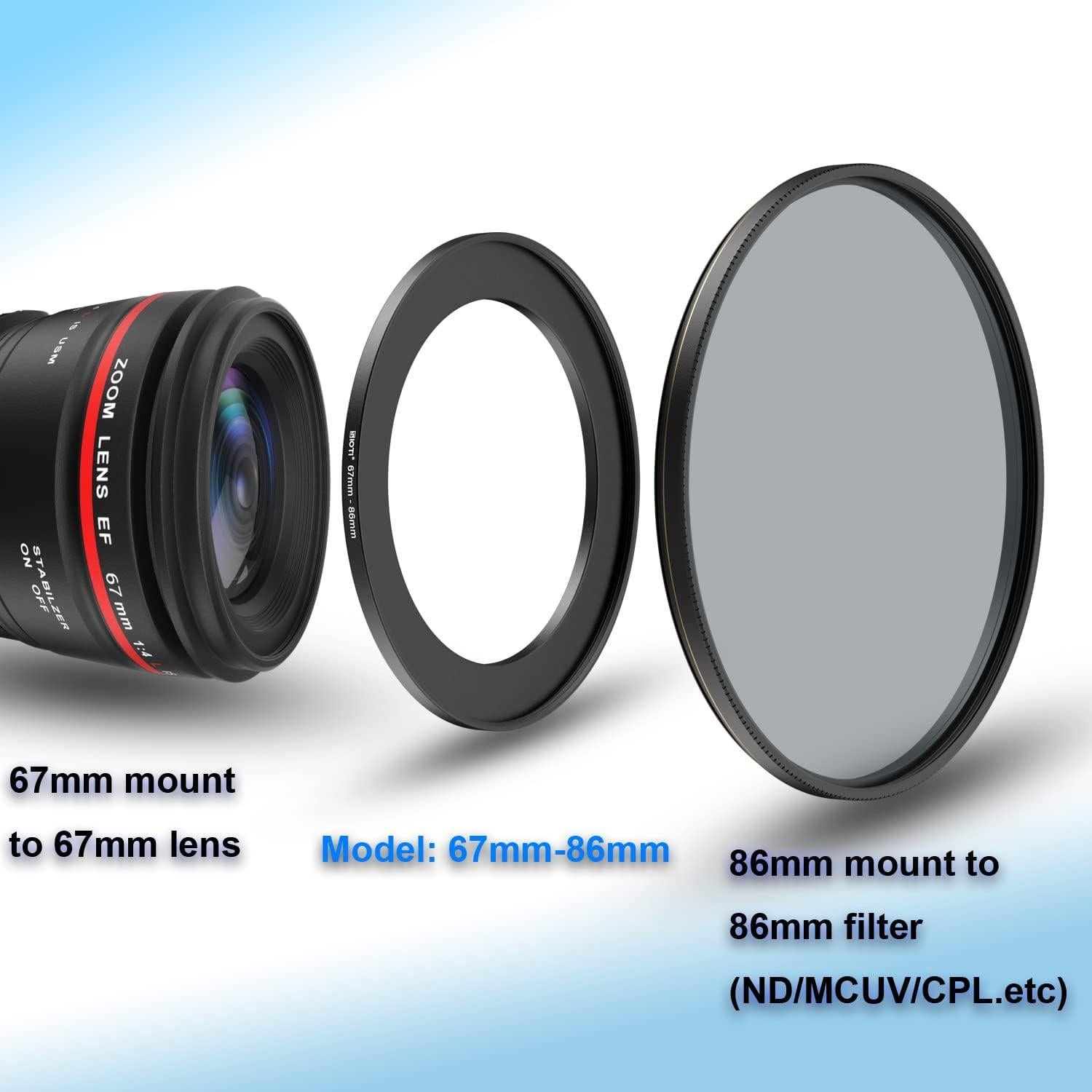 Anillo Adaptador de Paso SIOTI 67mm-86mm Ultra Delgado