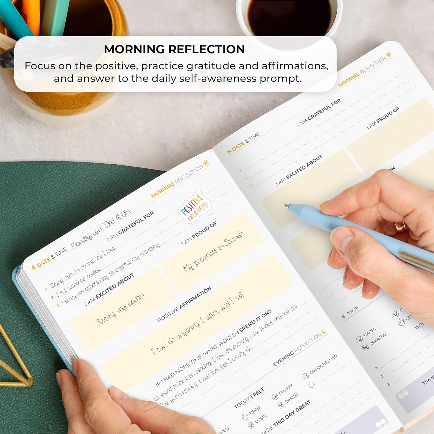 Diario de Positividad Clever Fox A5 Aguamarina - 4 Minutos