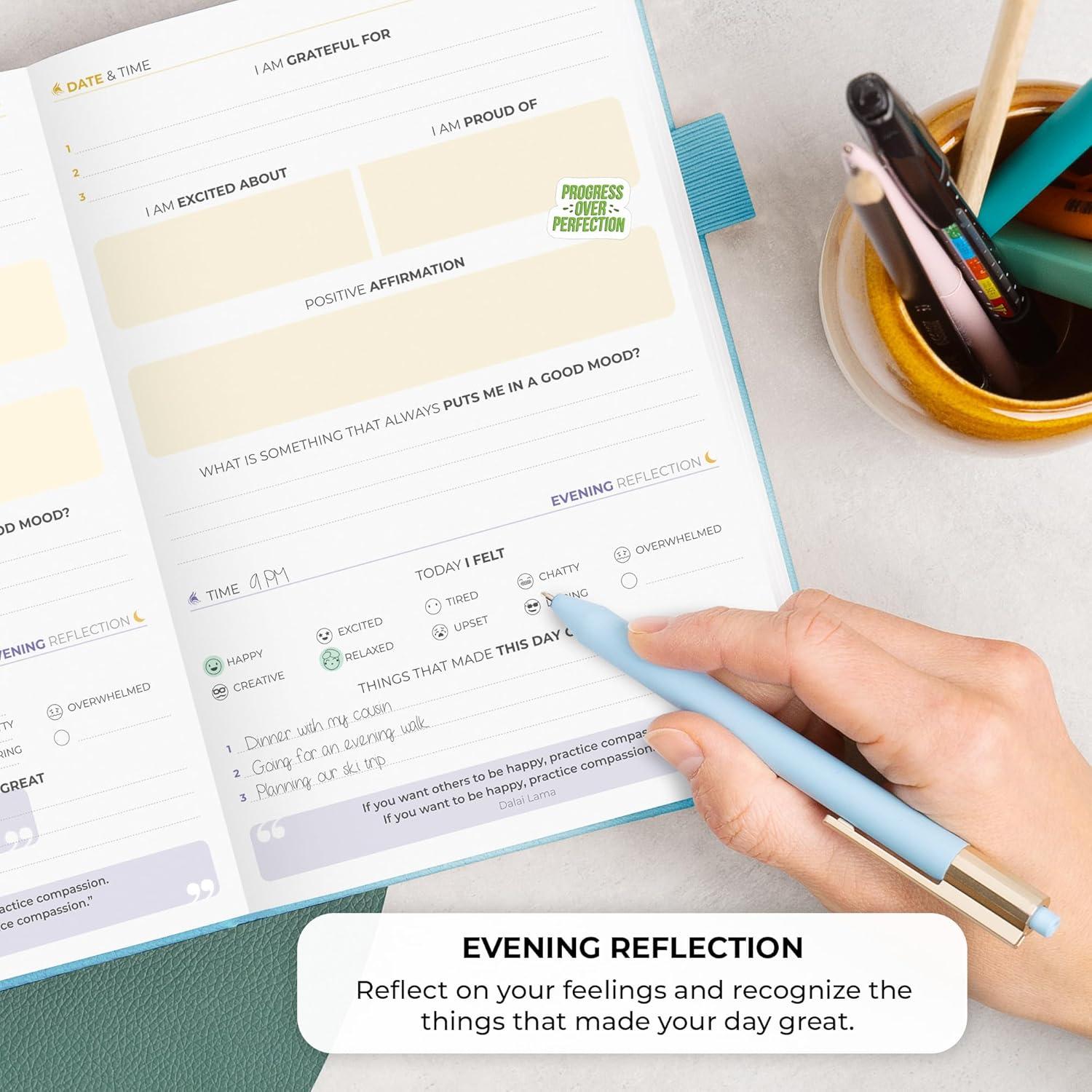 Diario de Positividad Clever Fox A5 Aguamarina - 4 Minutos