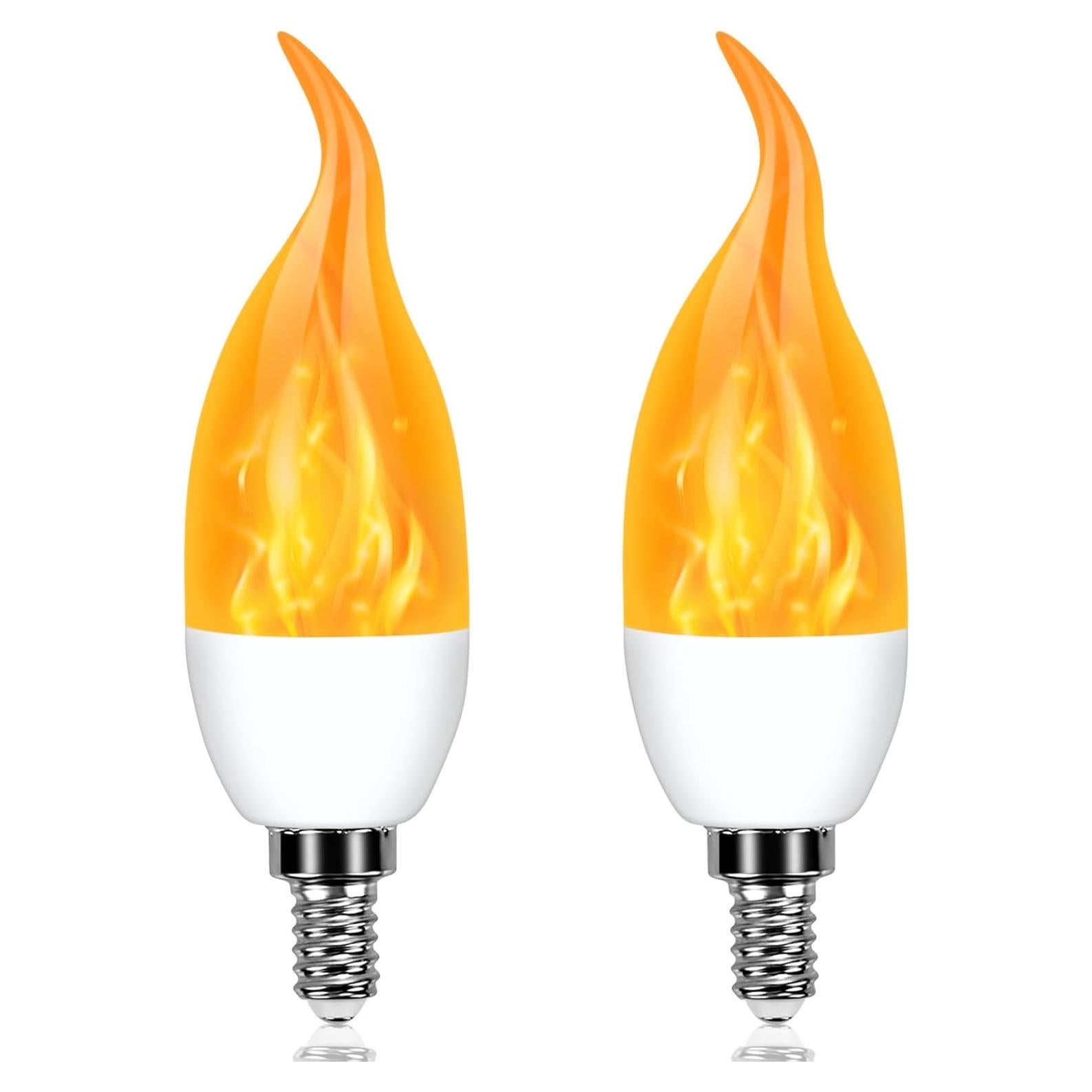Bombillas LED E12 Efecto Llama Kestnsee - 2 Paquete 3W