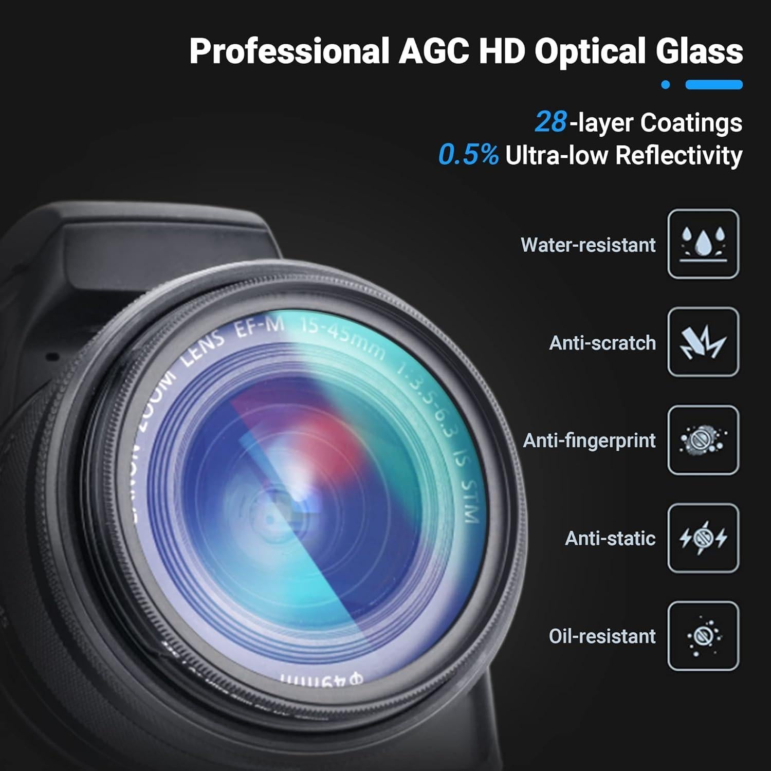 Filtro de Difusión Negra JJC 49mm 1/2 para Fotografía y Video