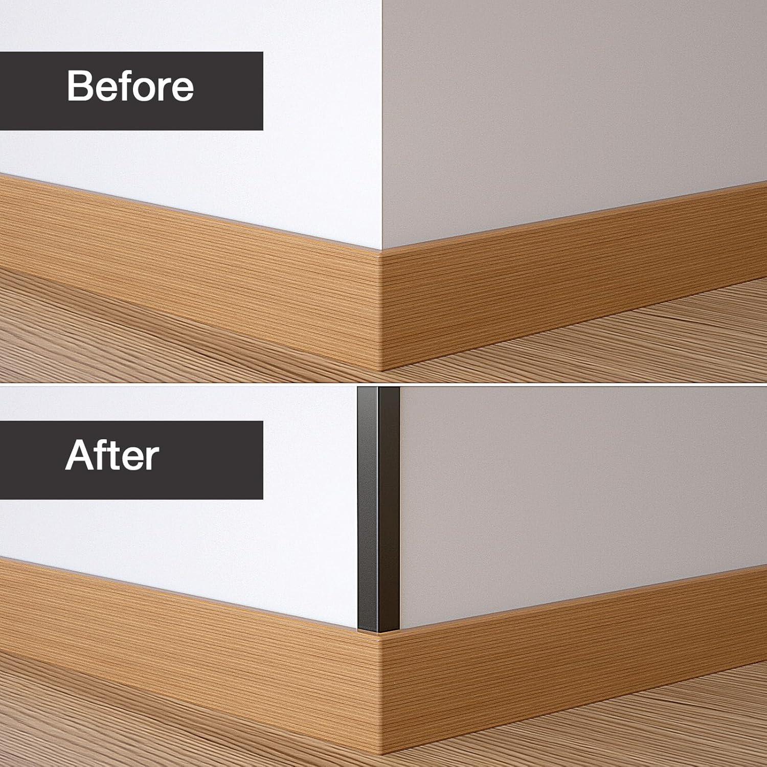 Protectores de Esquinas NeatiEase de Aluminio Negro 1.22m 2pcs