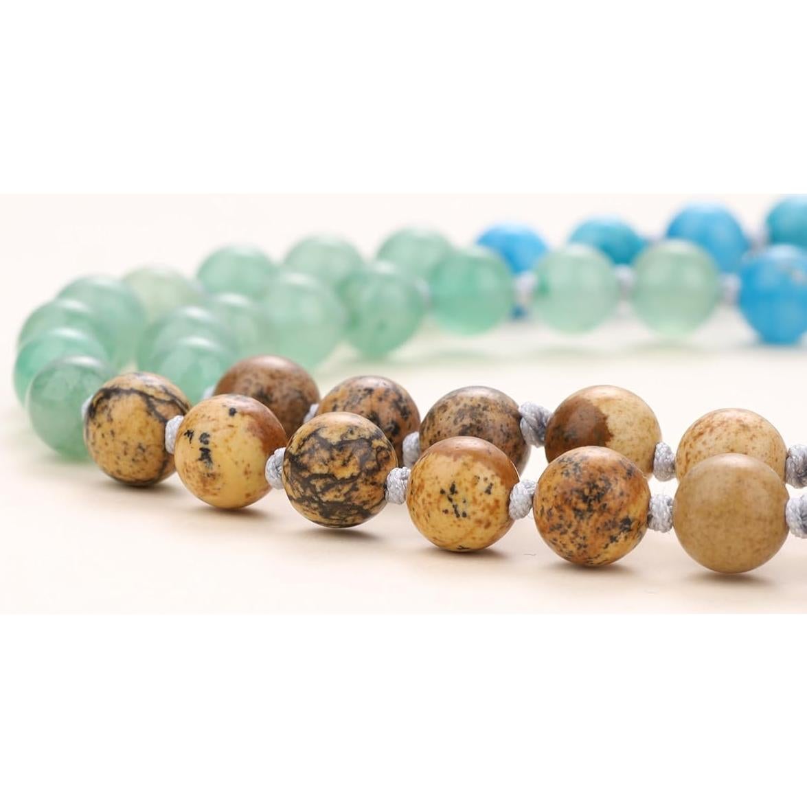 Collar Mala 108 Cuentas COAI 7 Chakras Hecho a Mano 86cm