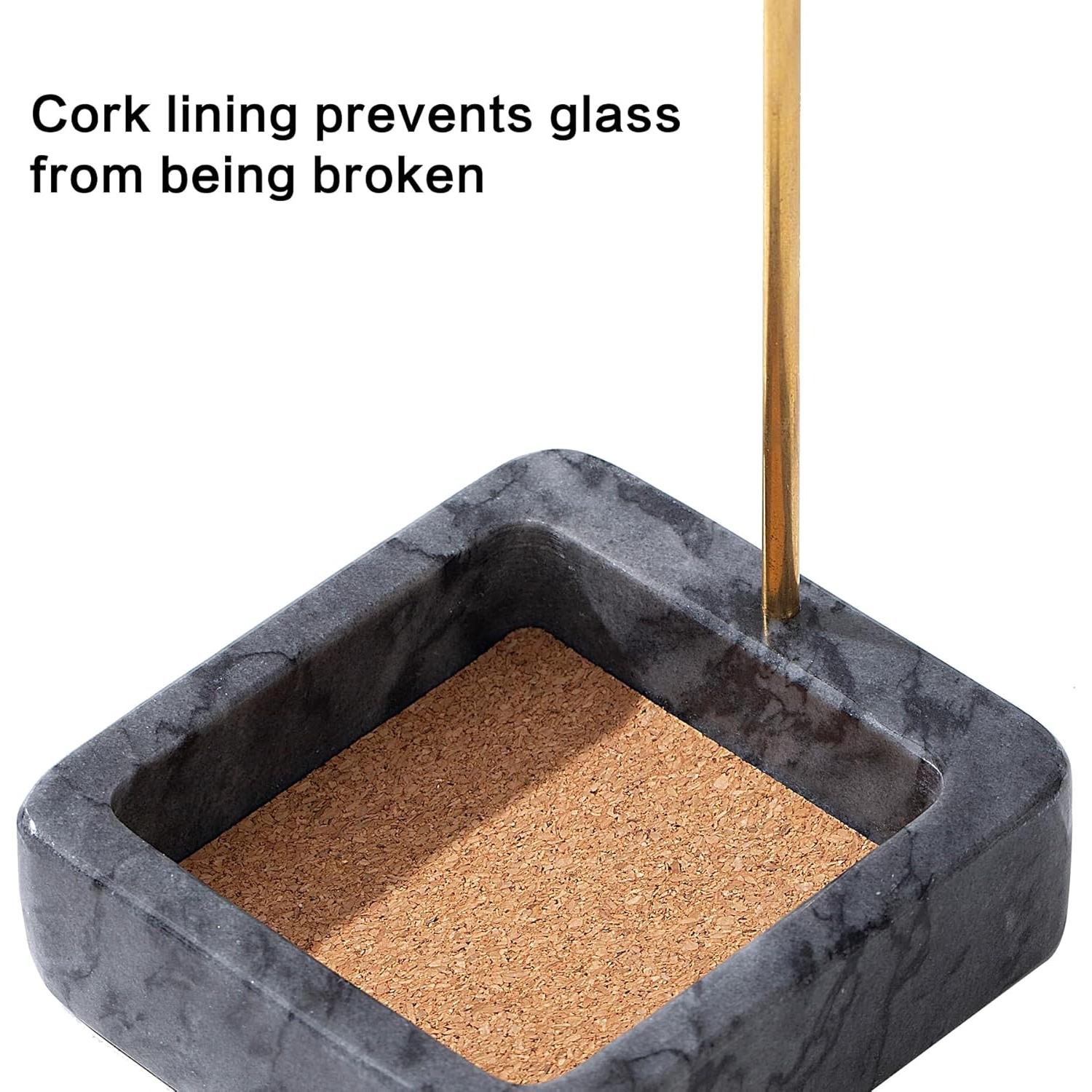 Soporte de Incienso de Mármol Fasolahome Negro 25.9 cm