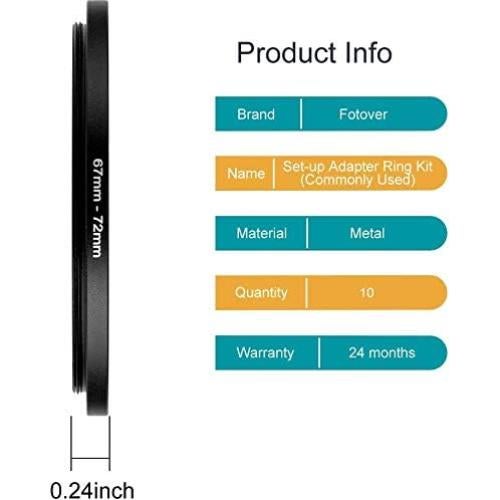 Juego de 20 Anillos Adaptadores de Metal Sedremm para Lentes