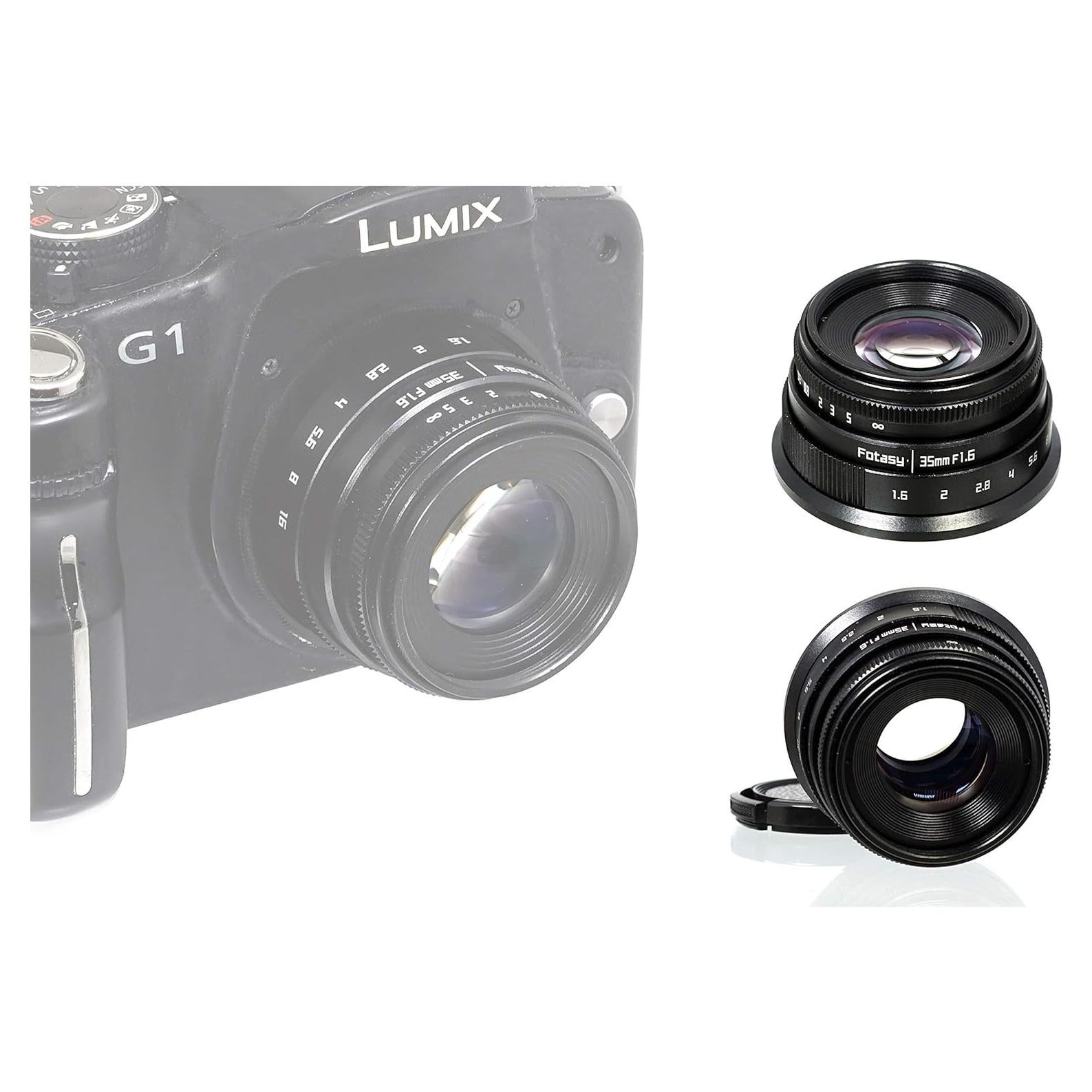 Lente Fotasy 35mm F1.6 Manual para Cámaras M43 Micro 4/3