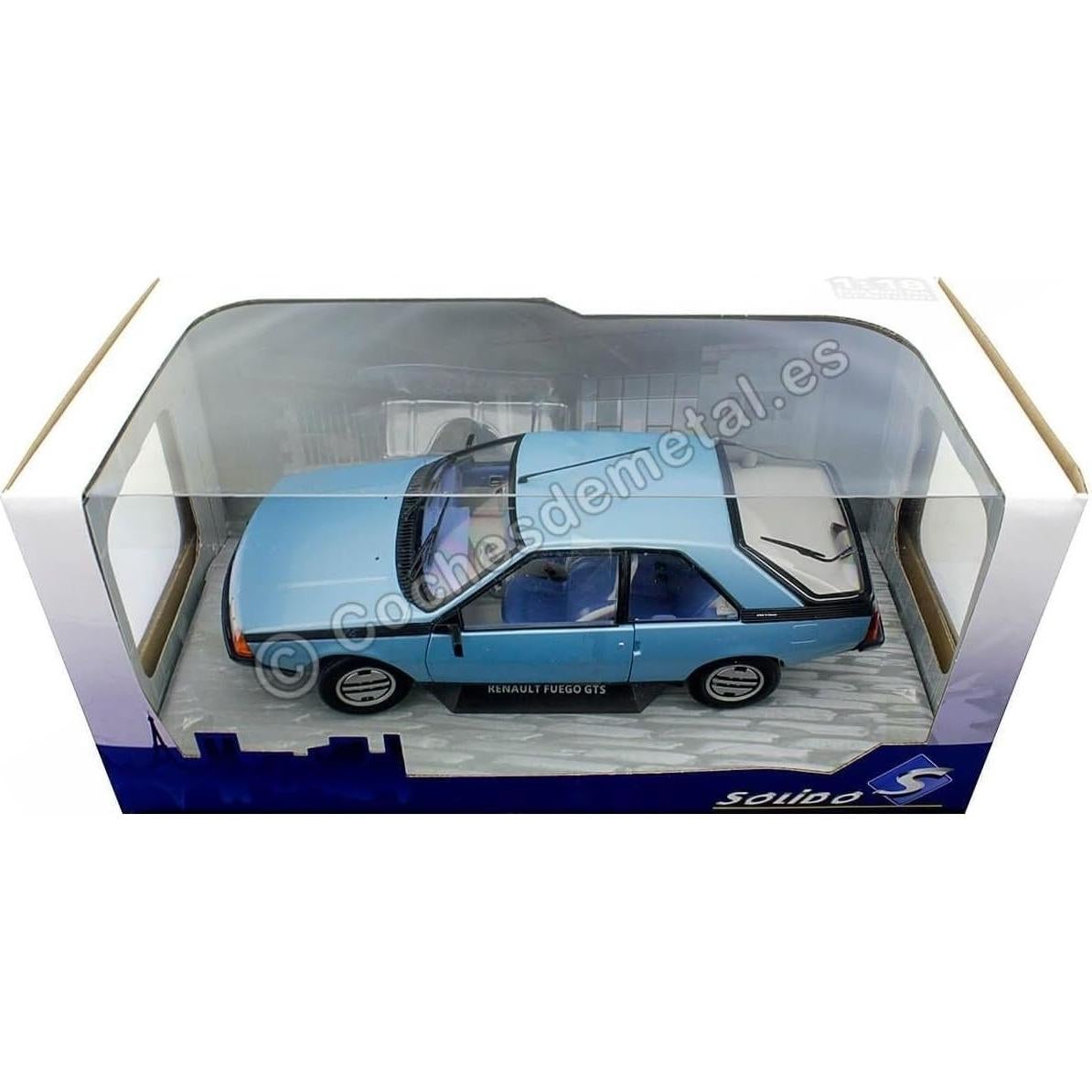 Coche Miniatura Coleccionable Solido Renault Fuego 1980 Azul 1:18
