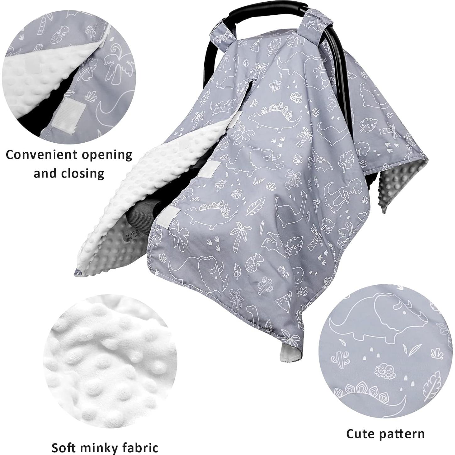 Funda de Asiento de Coche para Bebés DILIMI Dinosaurio 2 en 1