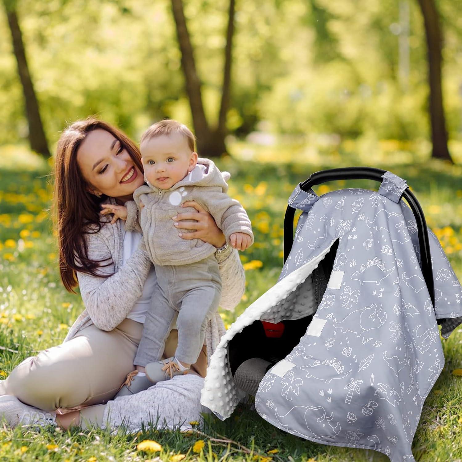 Funda de Asiento de Coche para Bebés DILIMI Dinosaurio 2 en 1