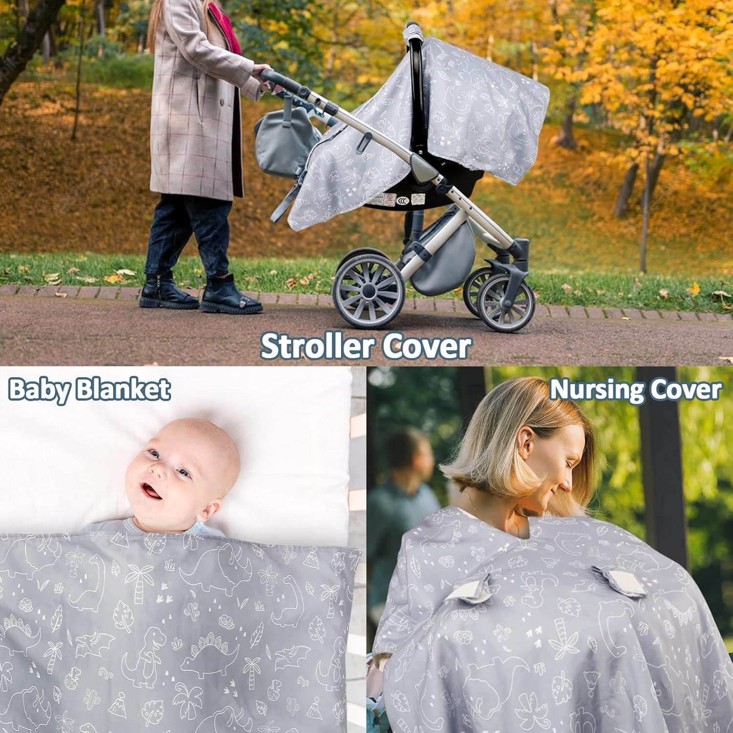 Funda de Asiento de Coche para Bebés DILIMI Dinosaurio 2 en 1