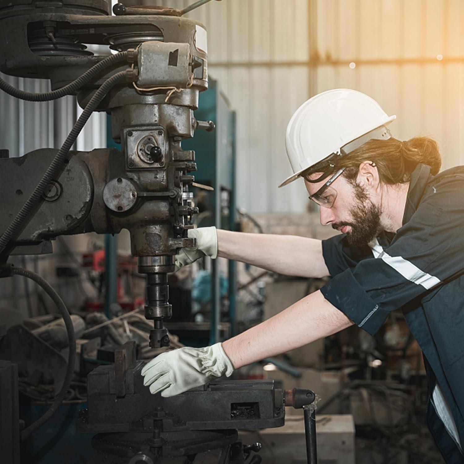 Guantes de trabajo de cuero HLDD HANDLANDY unisex 25.4x8.1cm