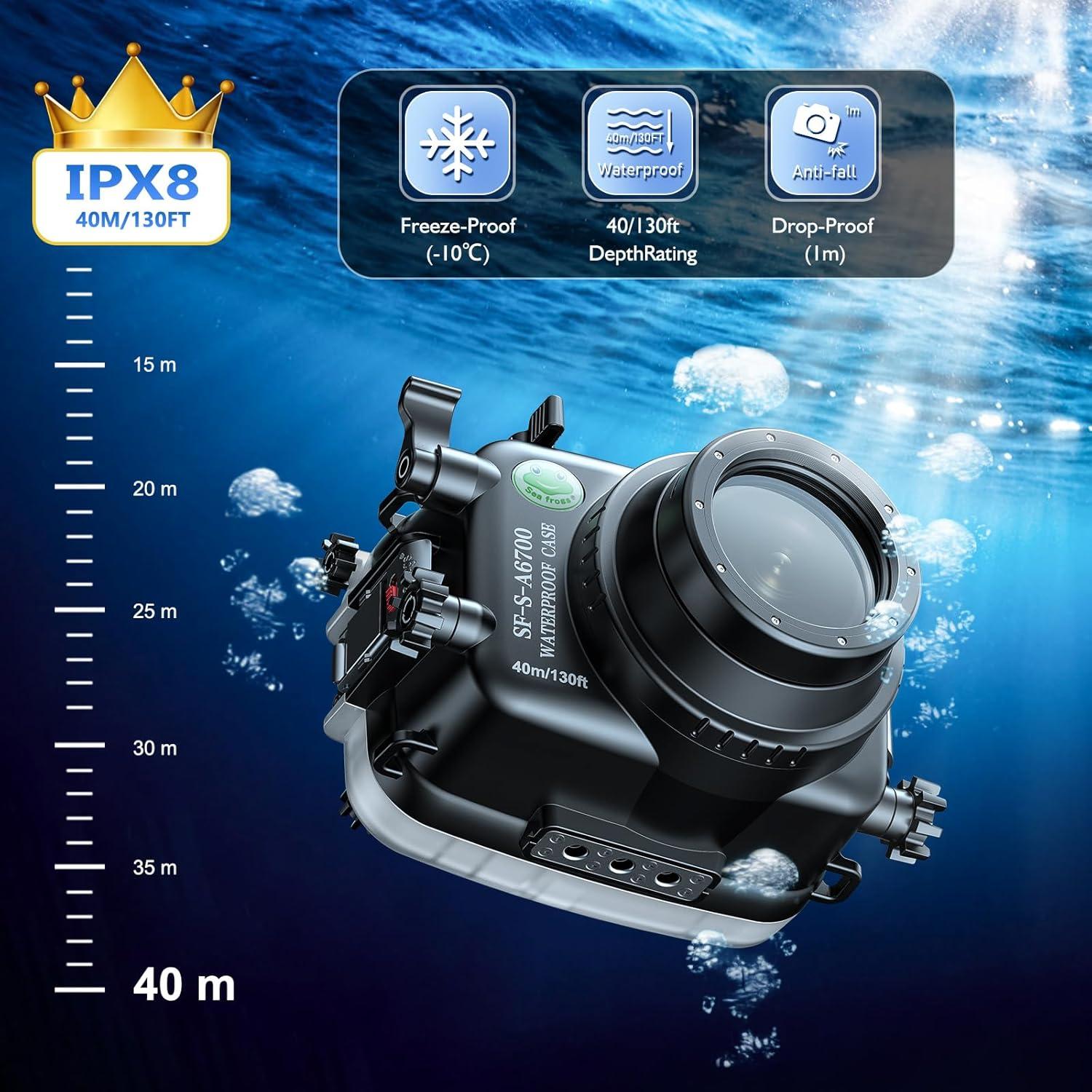 Carcasa Submarina Sea Frogs para Sony A6700 IPX8 40m