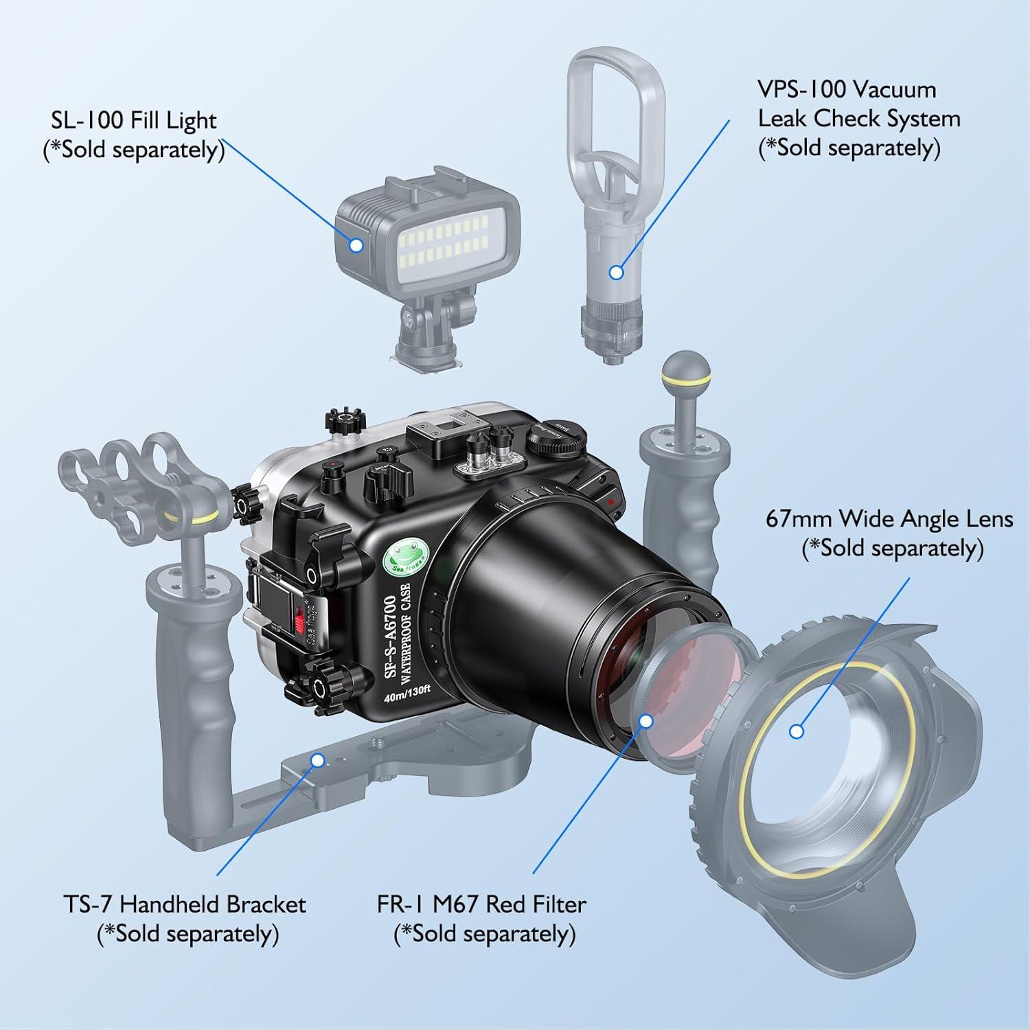 Carcasa Submarina Sea Frogs para Sony A6700 IPX8 40m