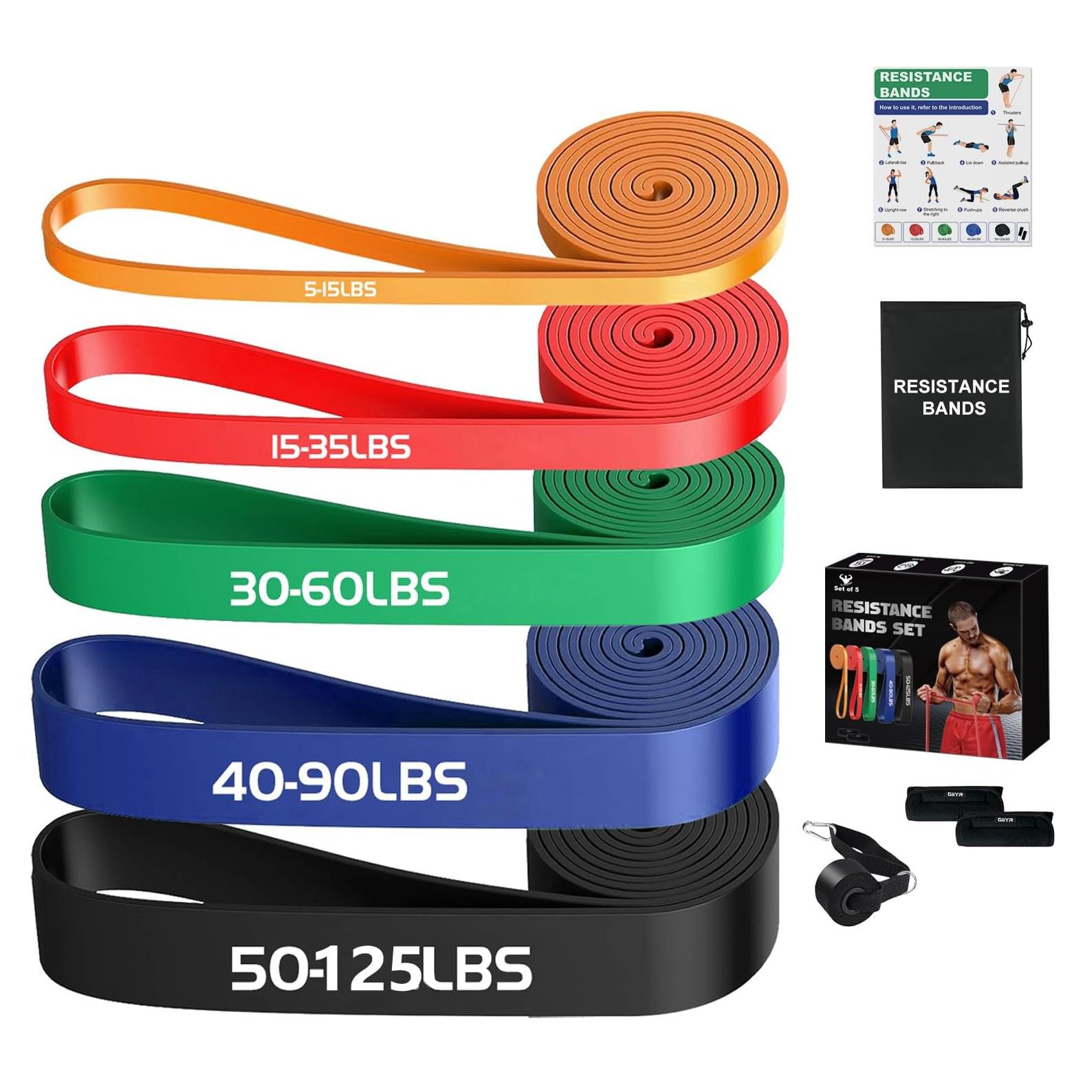 Juego de Bandas de Resistencia Giiyr - 4 Niveles para Ejercicio